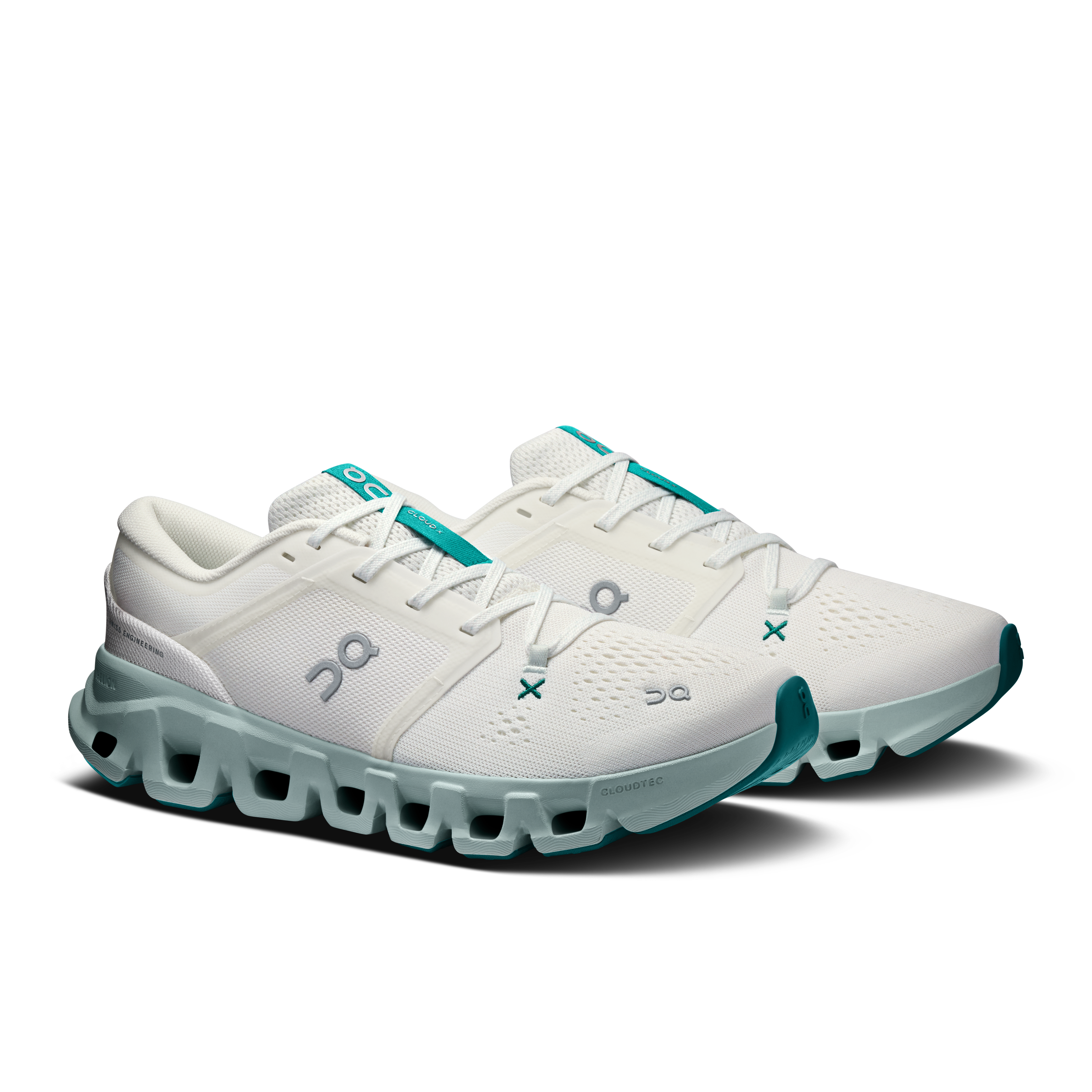 On Cloud X 5 Ivory & Surf Femme Active Life Chaussures