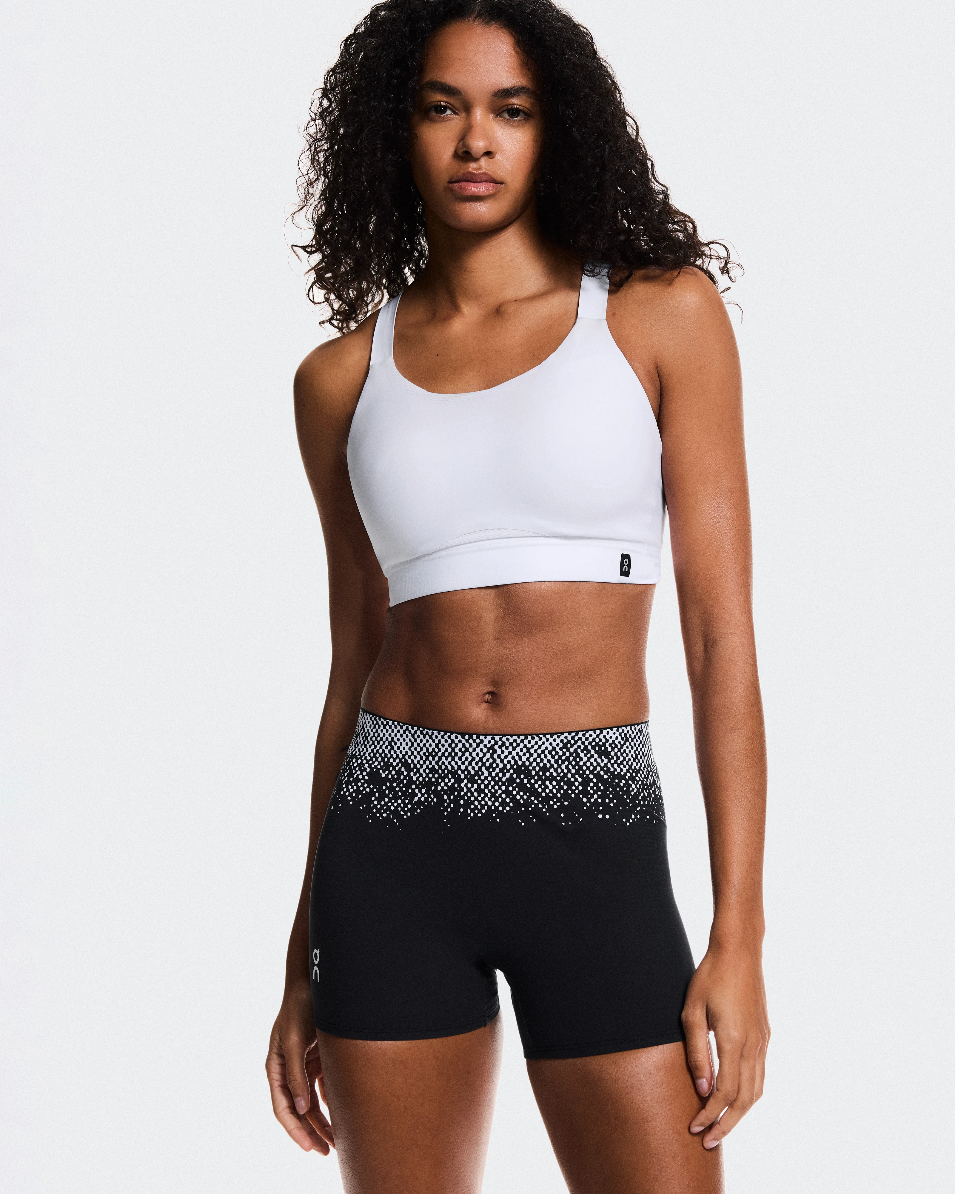 On Zero Short Tights Black & White Femme Leggings