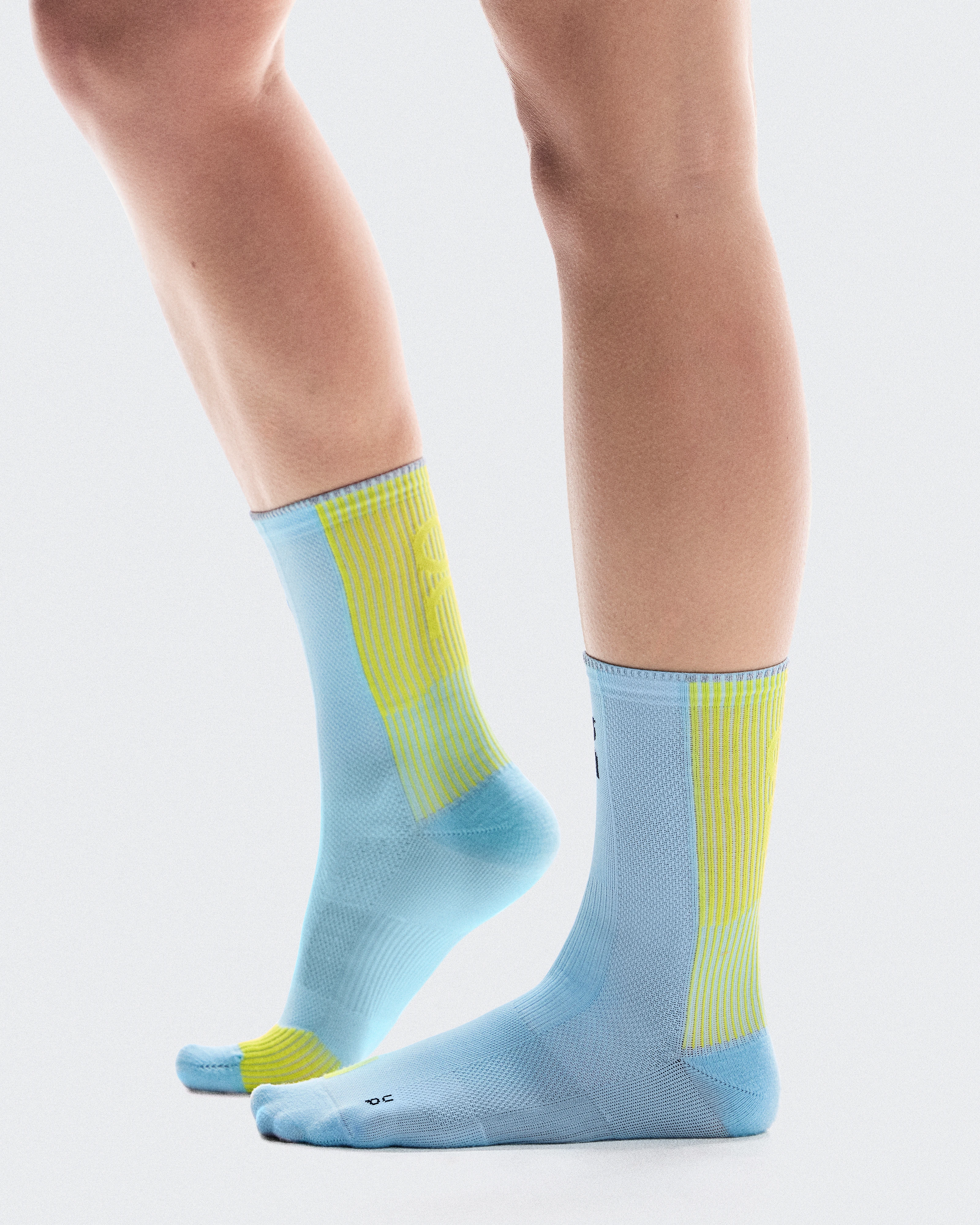On Performance Run Sock High Wash & Lime Unisexe Chaussettes