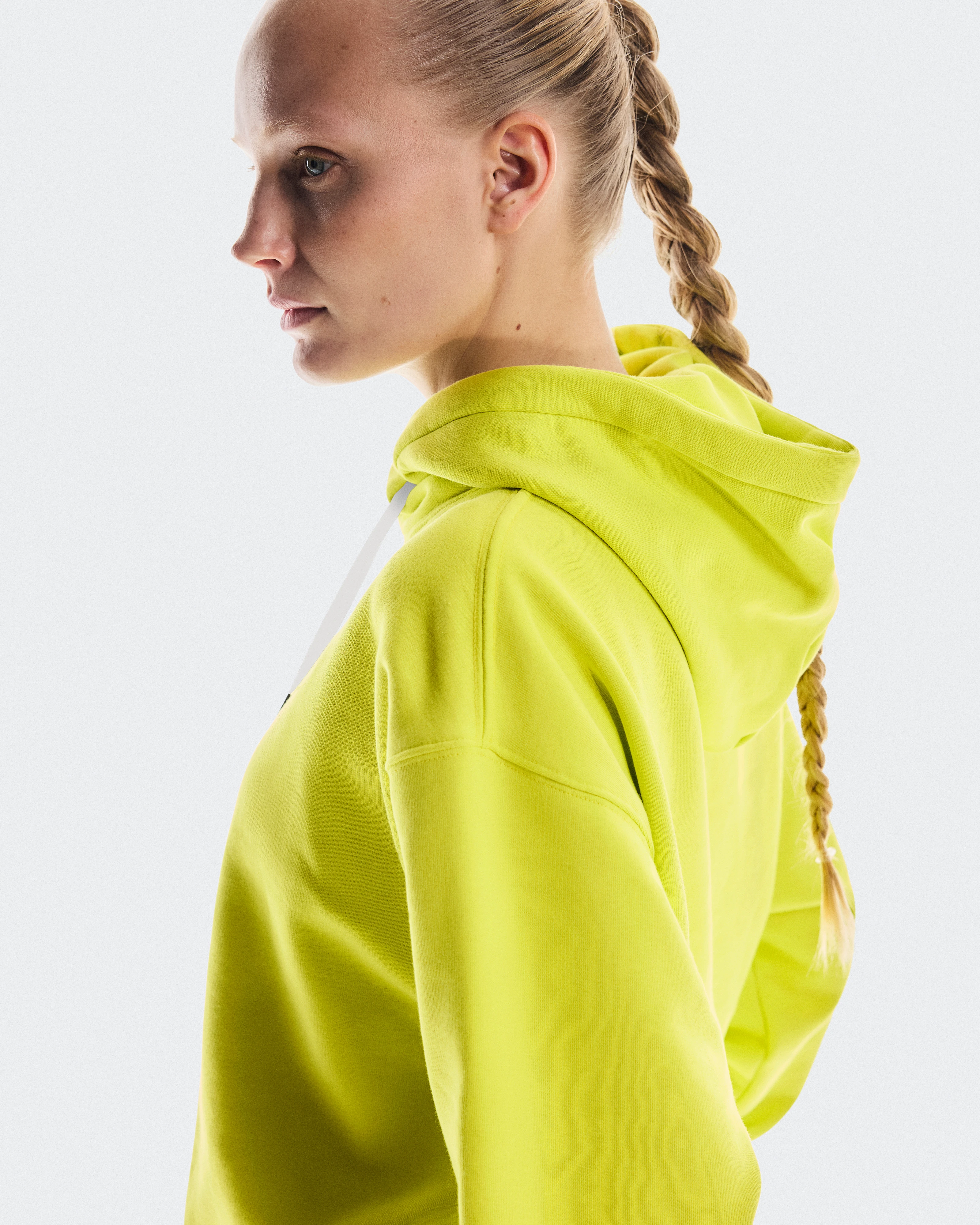 On Club Hoodie Lime Femme Sweats à capuche et sweats