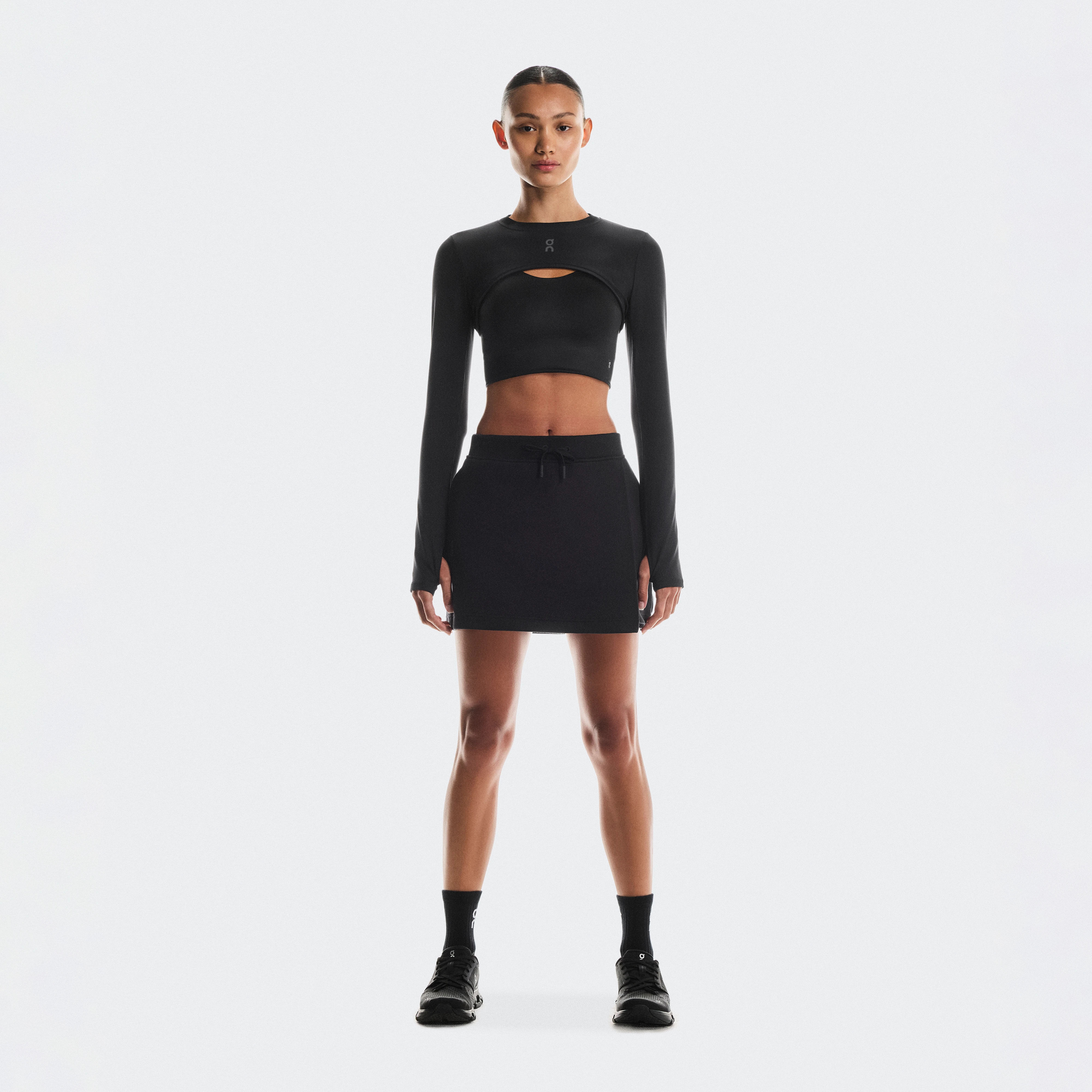 On Focus Tech Skirt Black Femme – Quotidien, voyage, récupération Jupes