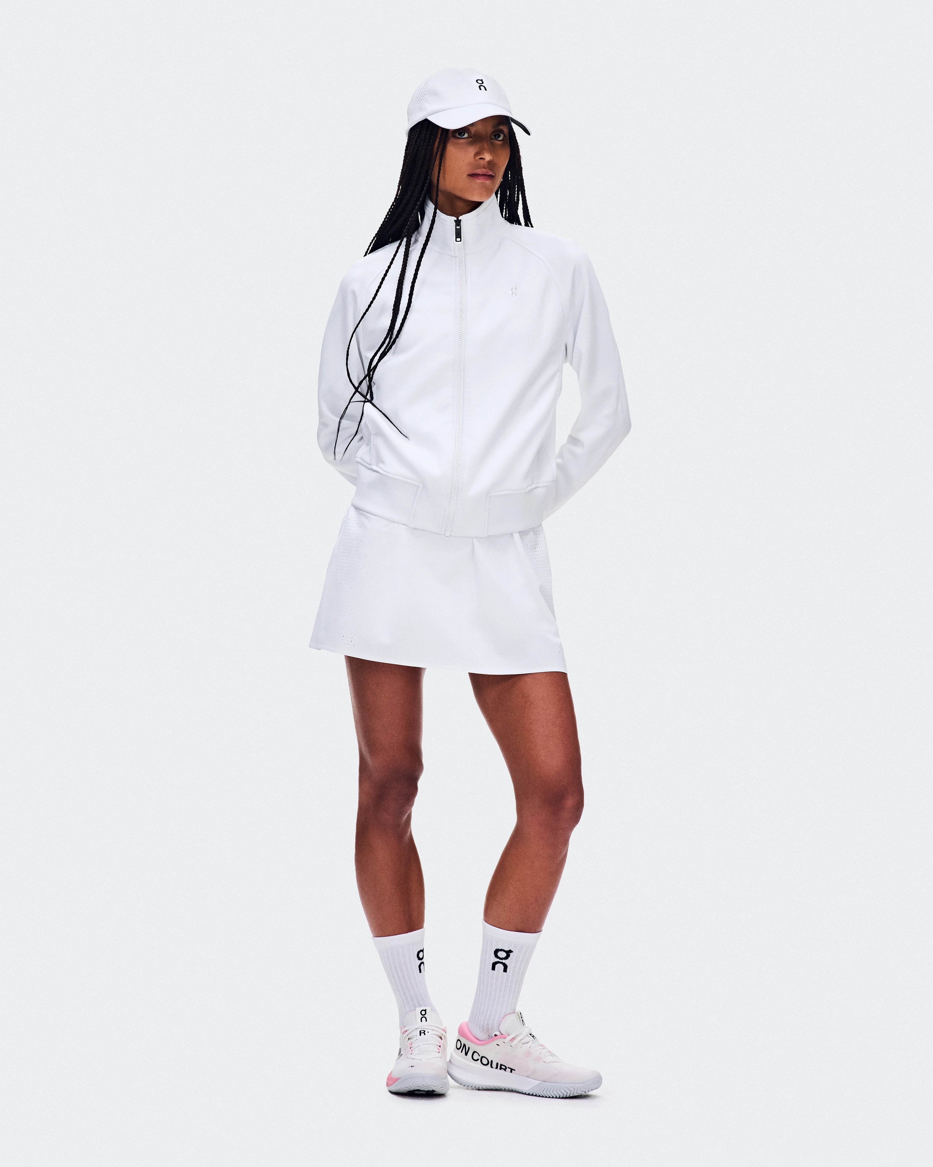 On Courtside Full Zip LDN White Femme