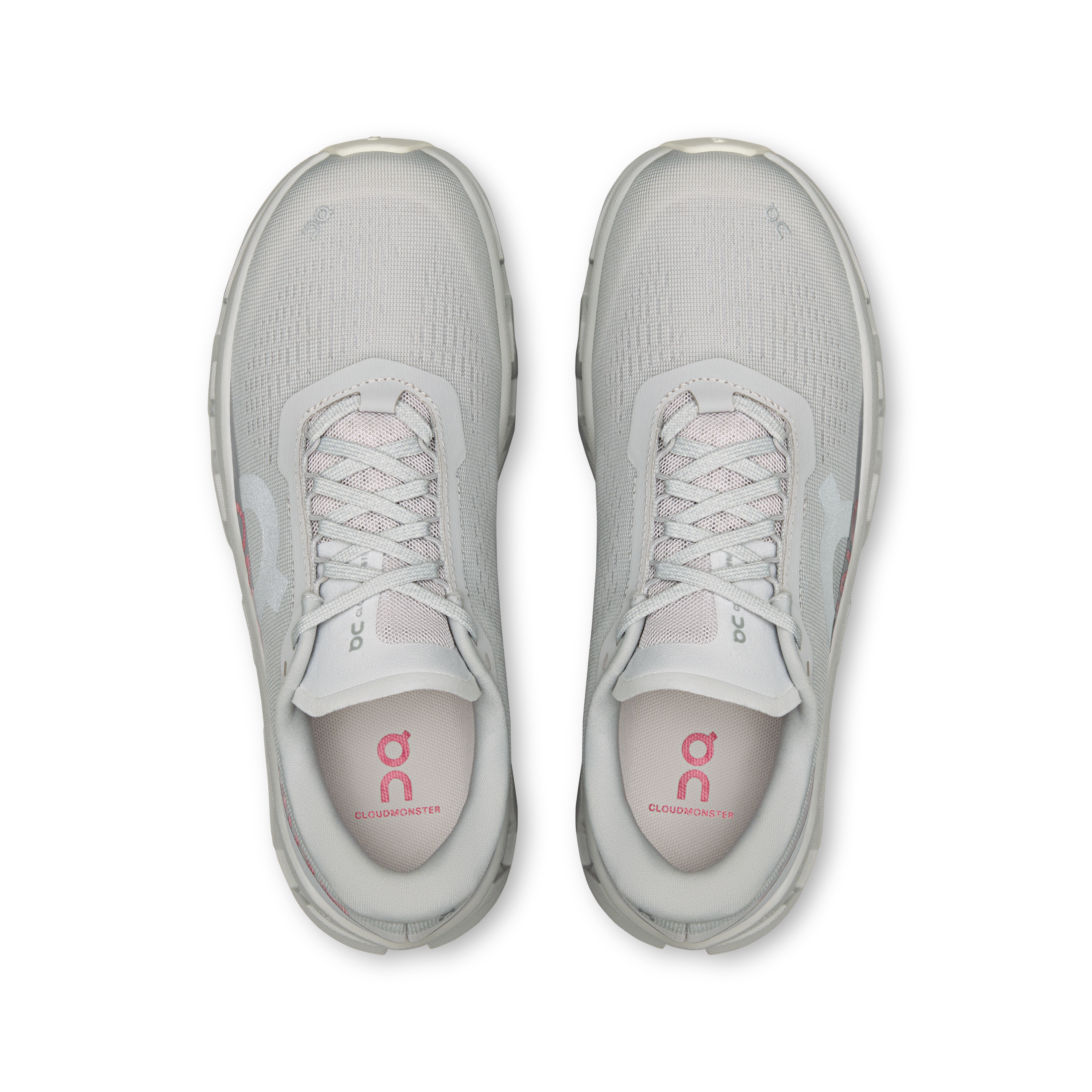 On Cloudmonster 1 Silver & Camellia Femme Active Life Chaussures