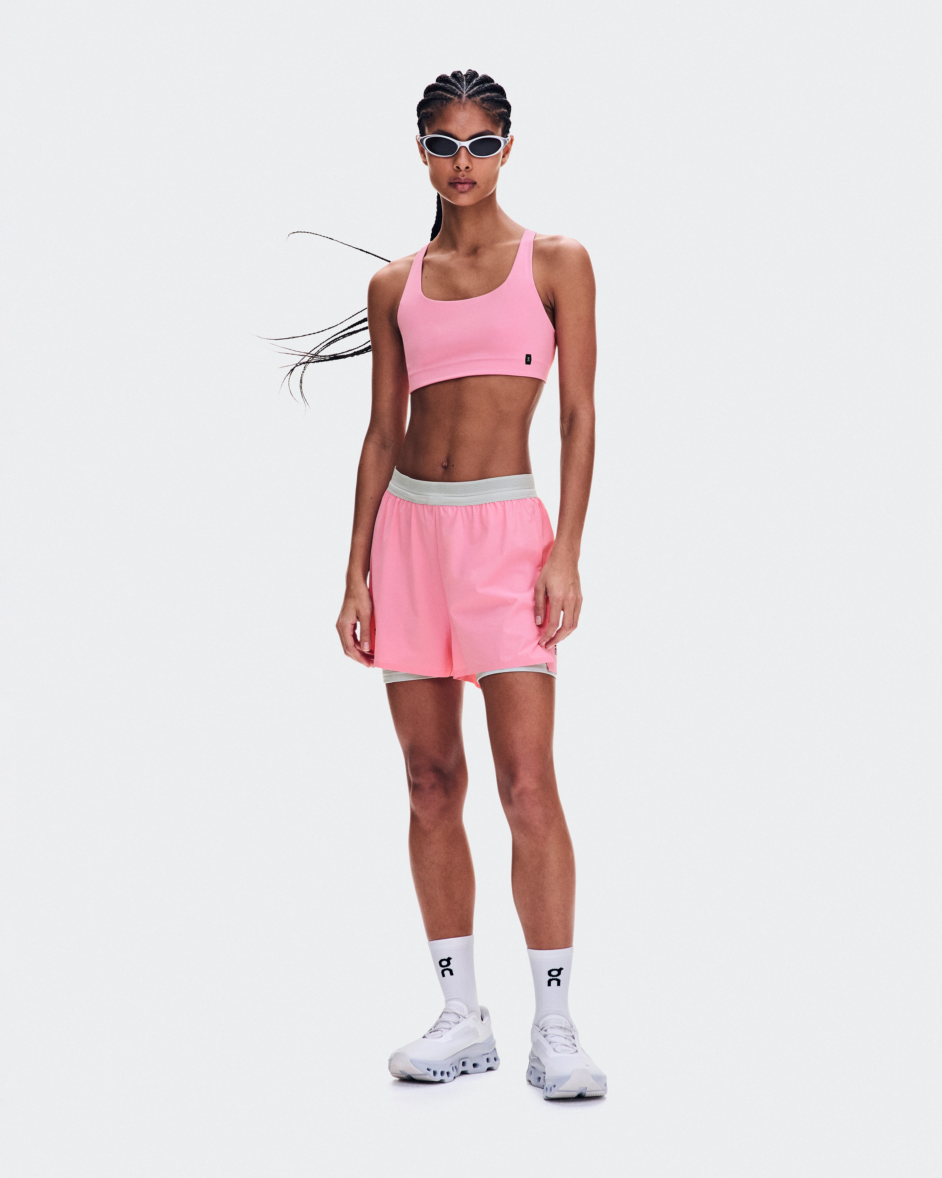 On 3" Performance 2/1 Shorts Magnolia & Glacier Femme Shorts
