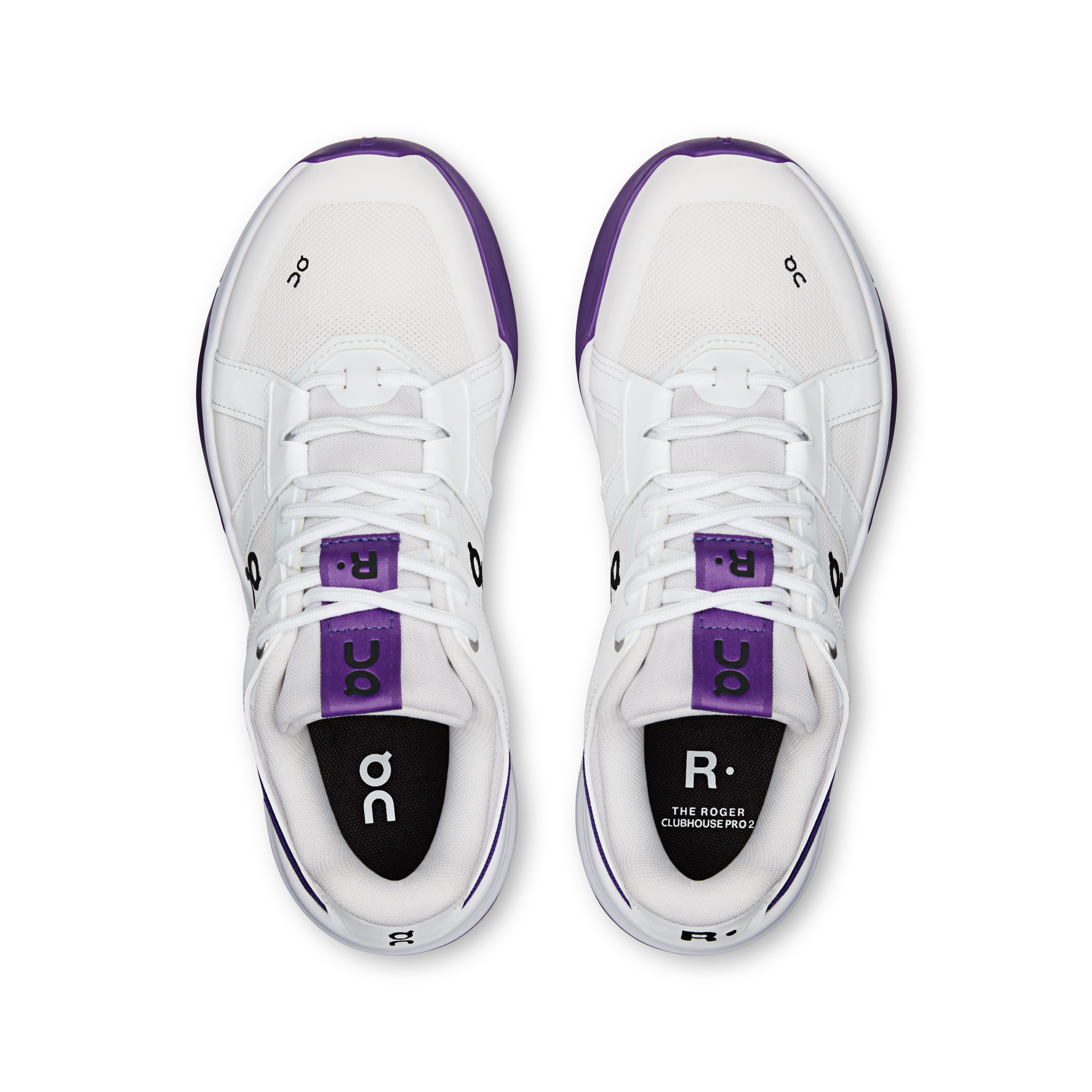 On THE ROGER Clubhouse Pro 2 White & Amethyst Femme – Tennis, sports de raquette Chaussures