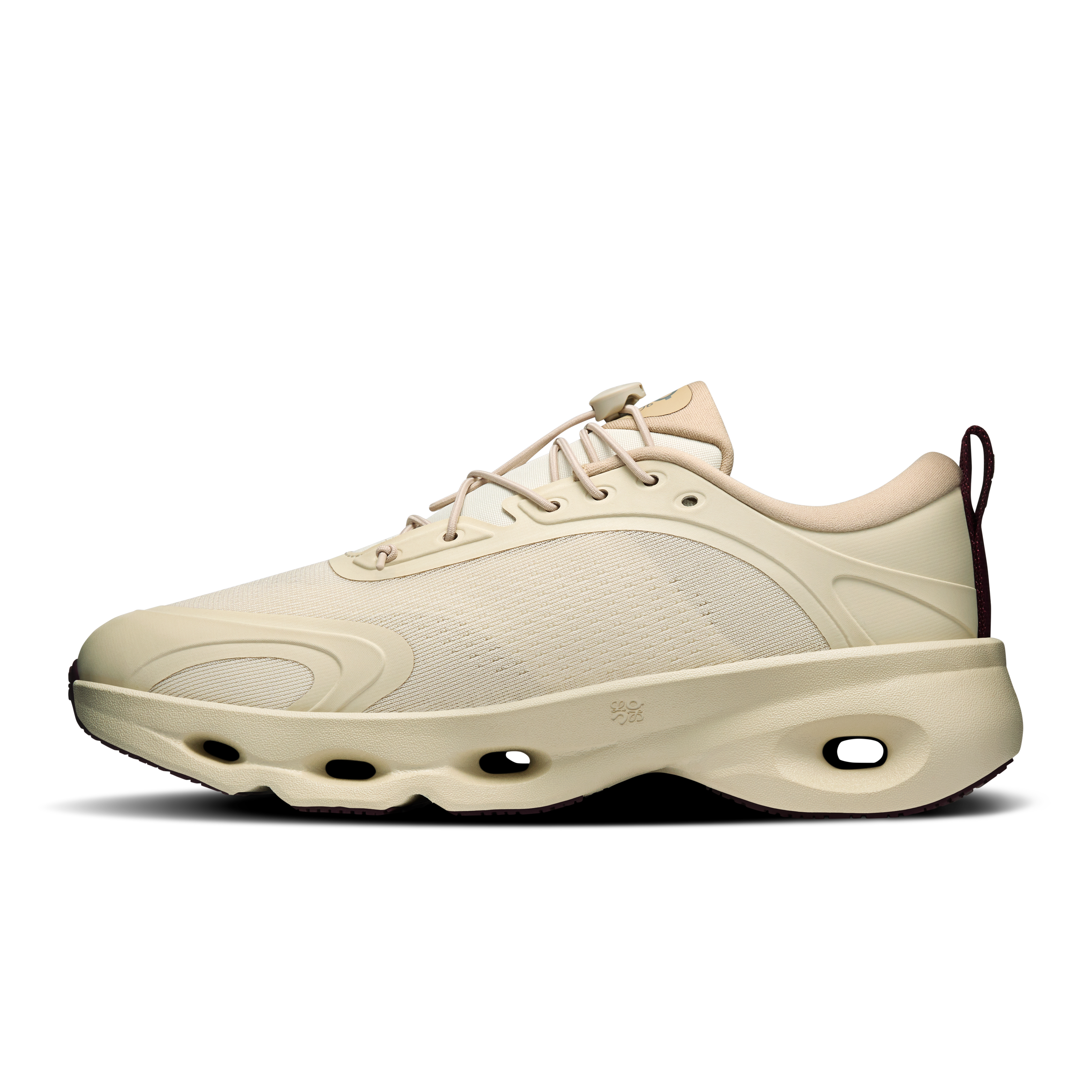 On Cloudsolo LOEWE Sand & Burgundy Femme Active Life Chaussures