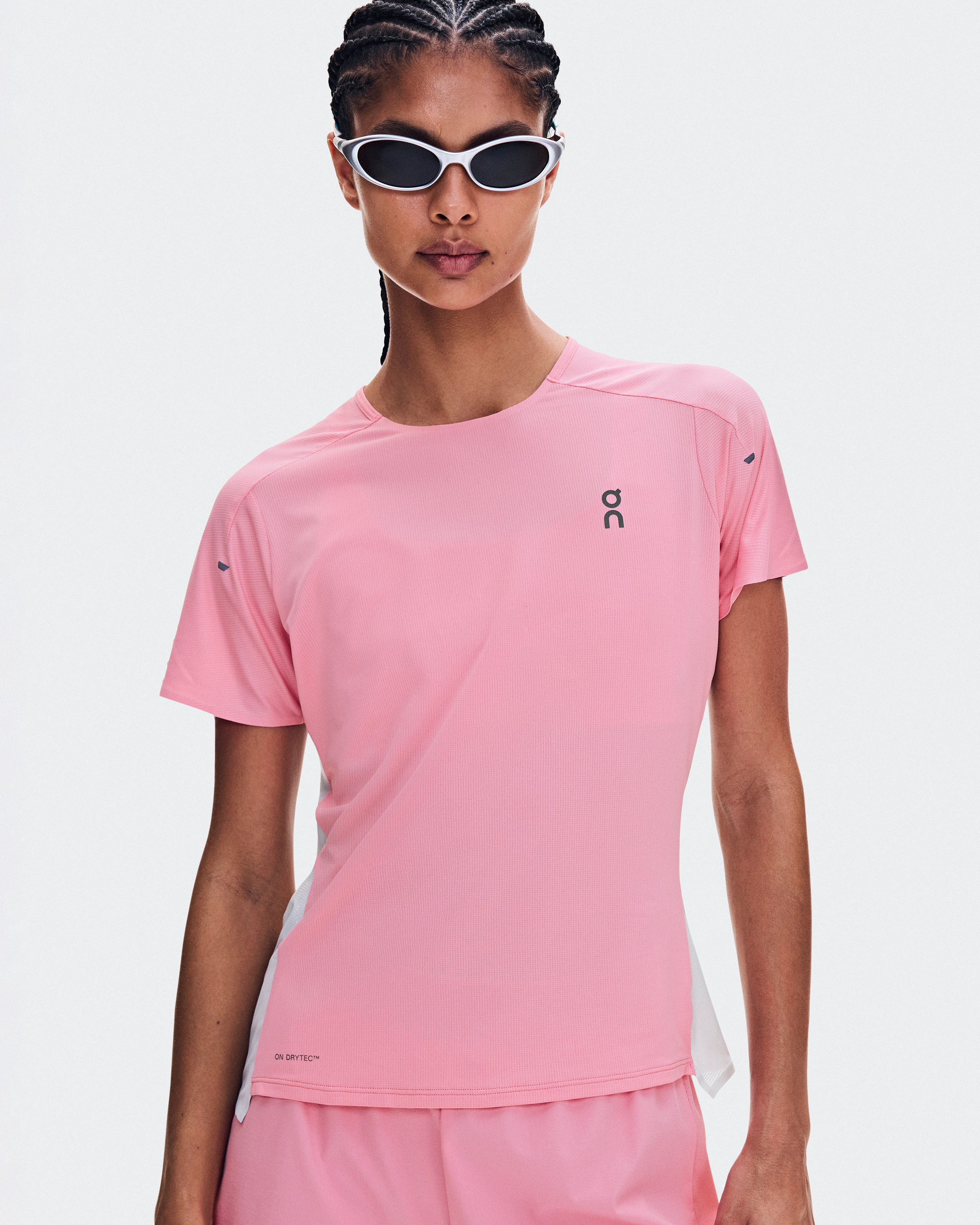 On Performance-T Magnolia & Glacier Femme Hauts et t-shirts