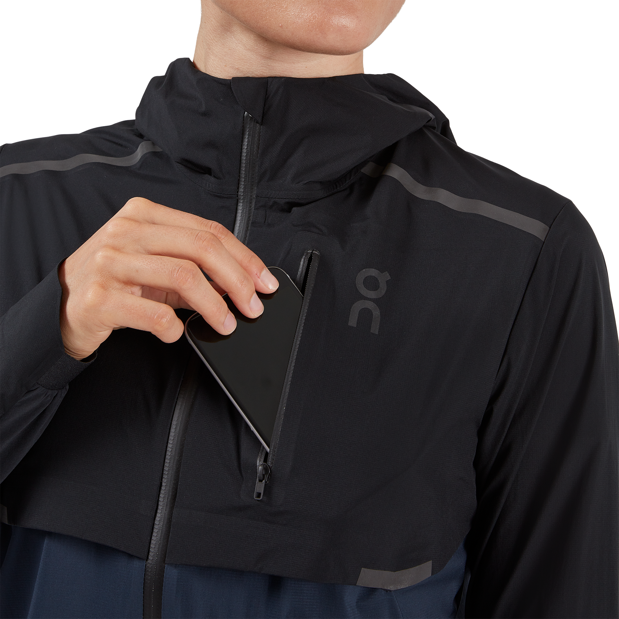 On Weather Jacket Black & Navy Femme Vestes