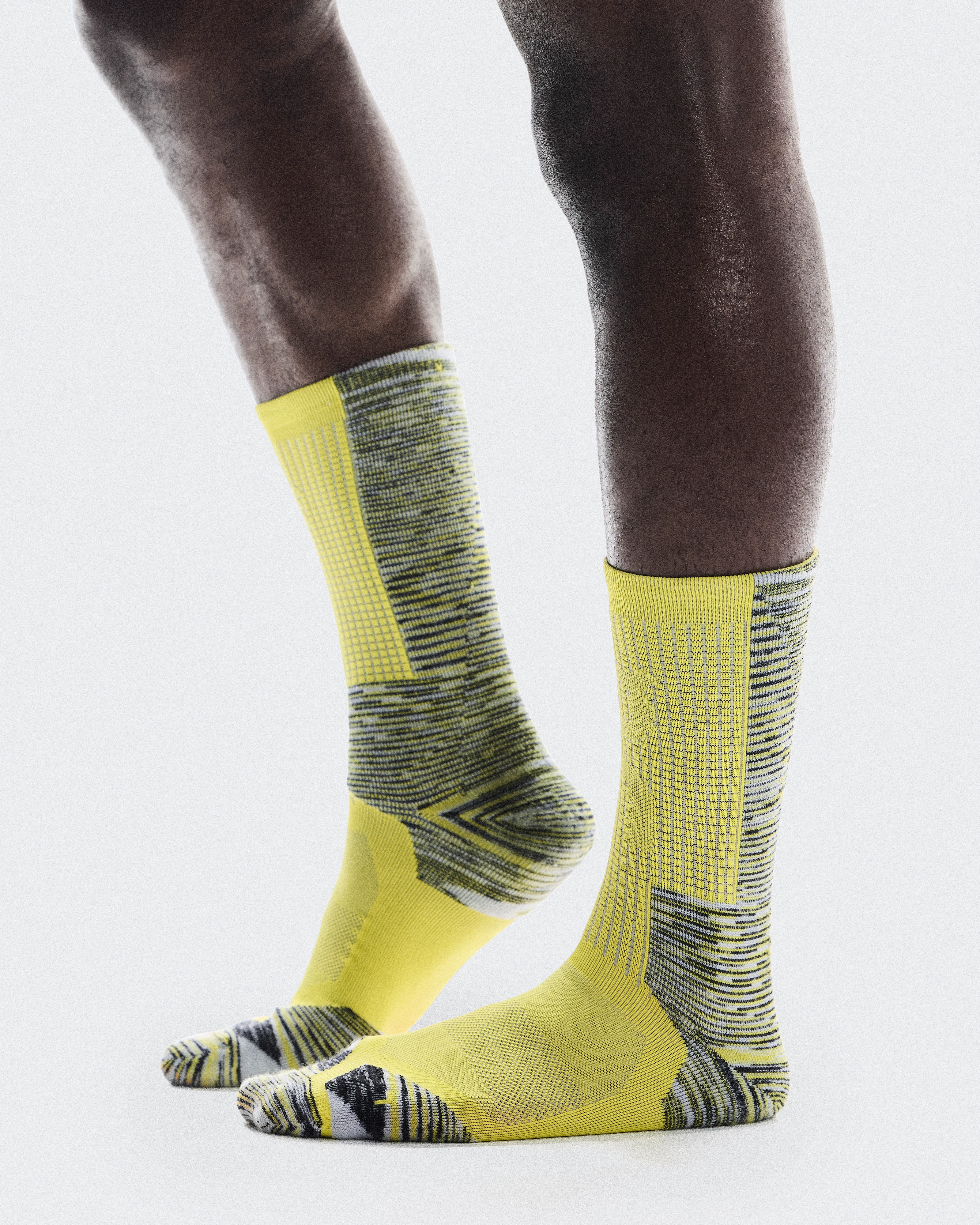 On Explorer Merino Sock Lime & Glacier Femme Chaussettes