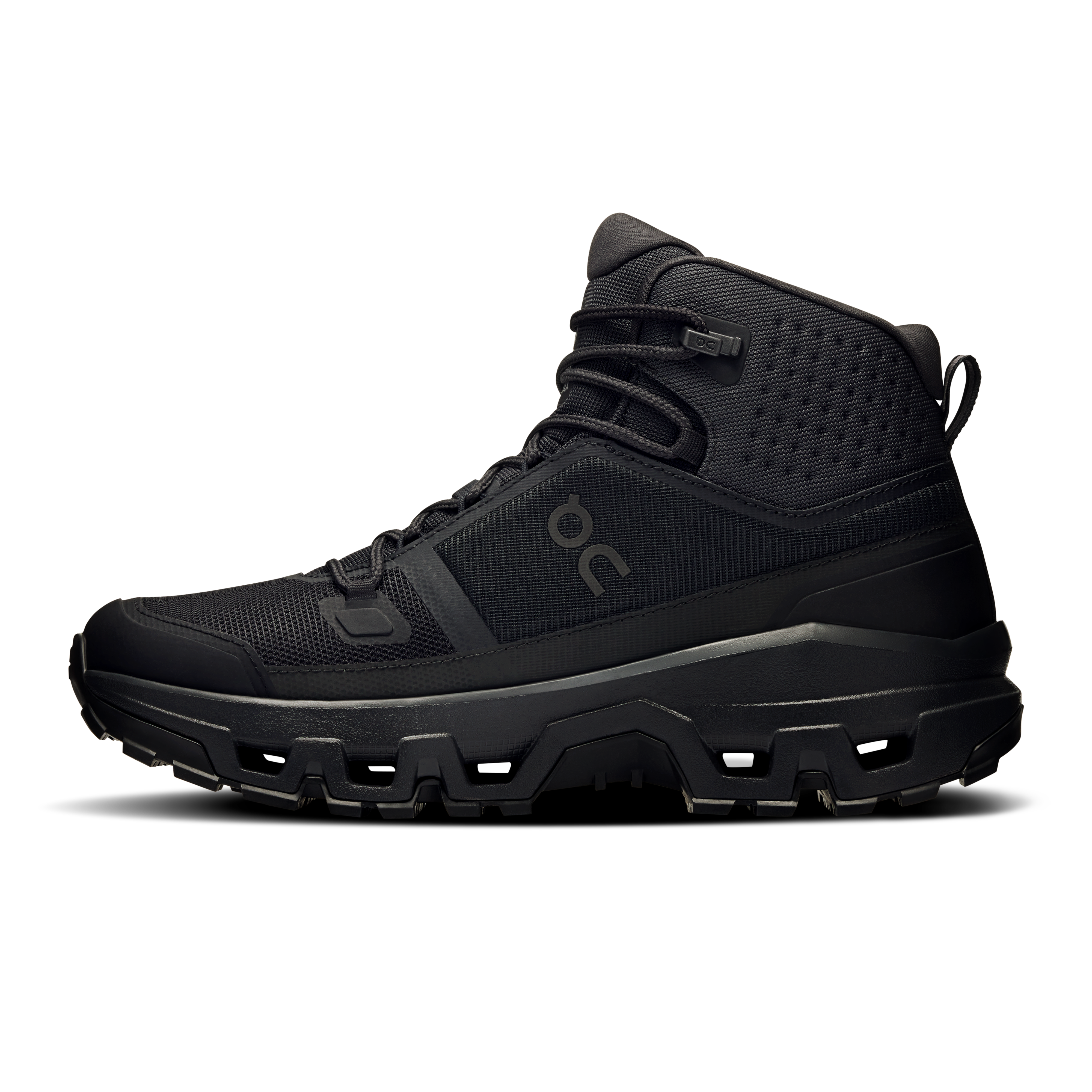 On Cloudrock Mid Waterproof Black & Black Femme Randonnée Chaussures