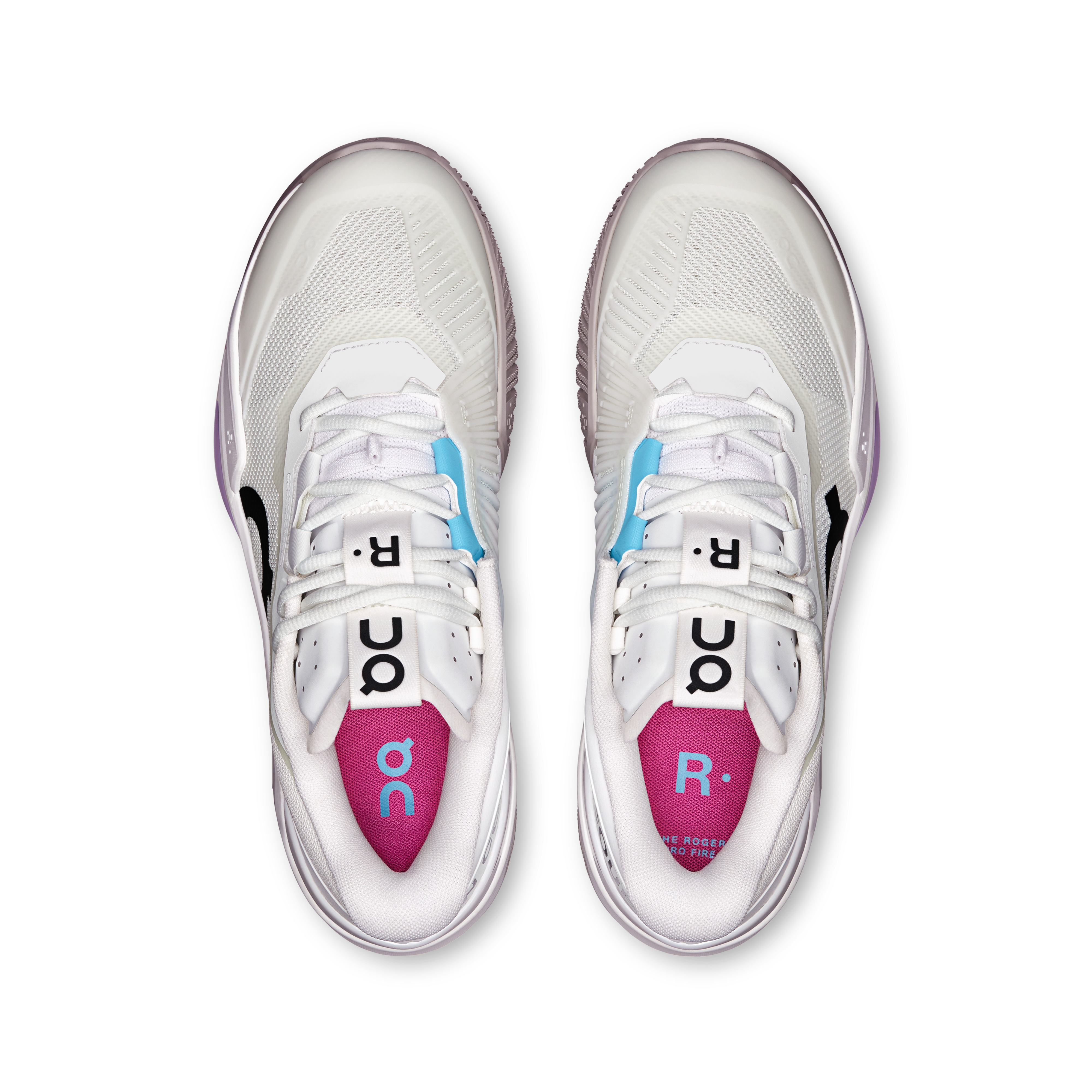 On THE ROGER Pro Fire White & Pink Homme Tennis Chaussures