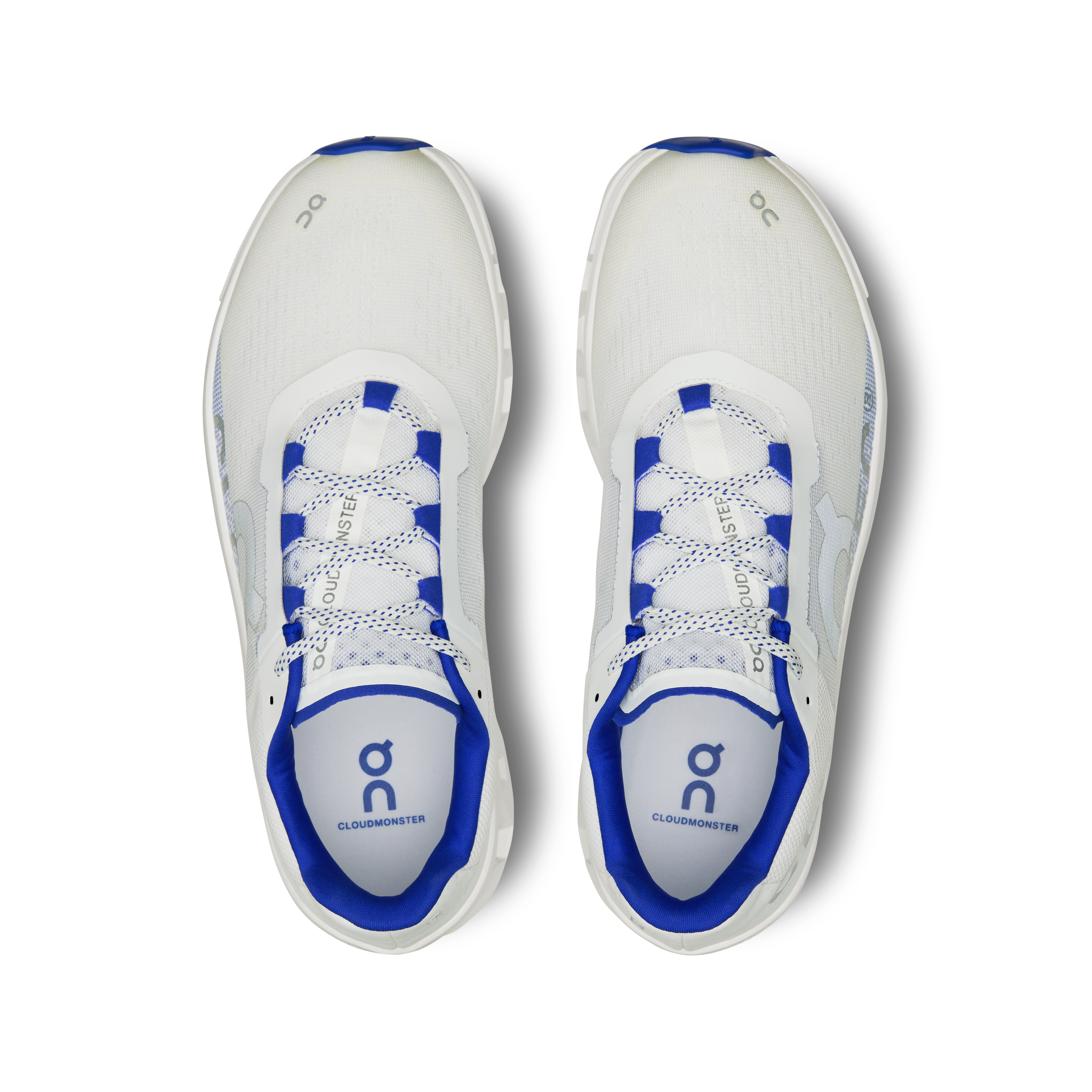 On Cloudmonster LNY White & Indigo Homme Running sur route Chaussures