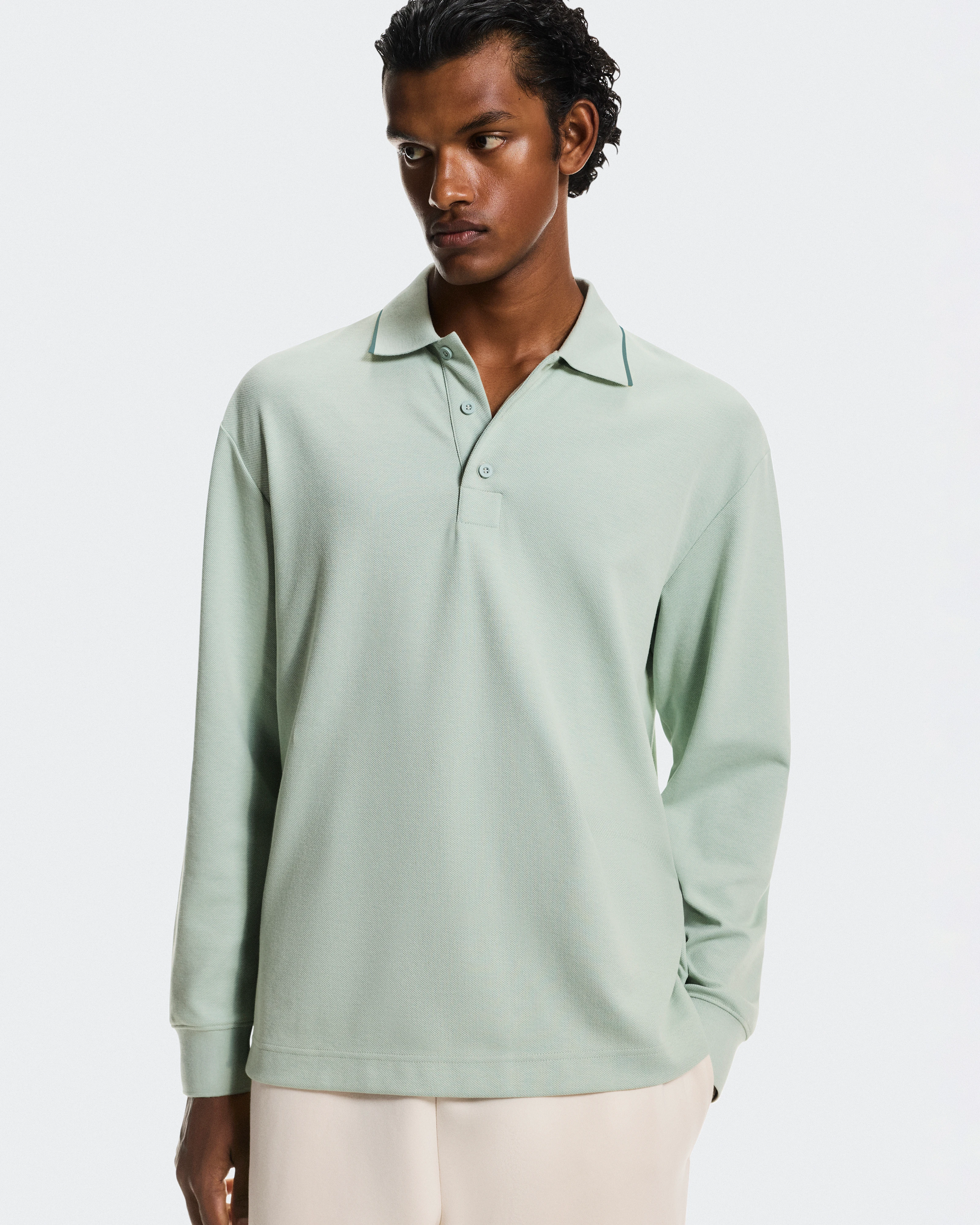 On Courtside Long-T Polo Mineral & Tide Homme Hauts et t-shirts