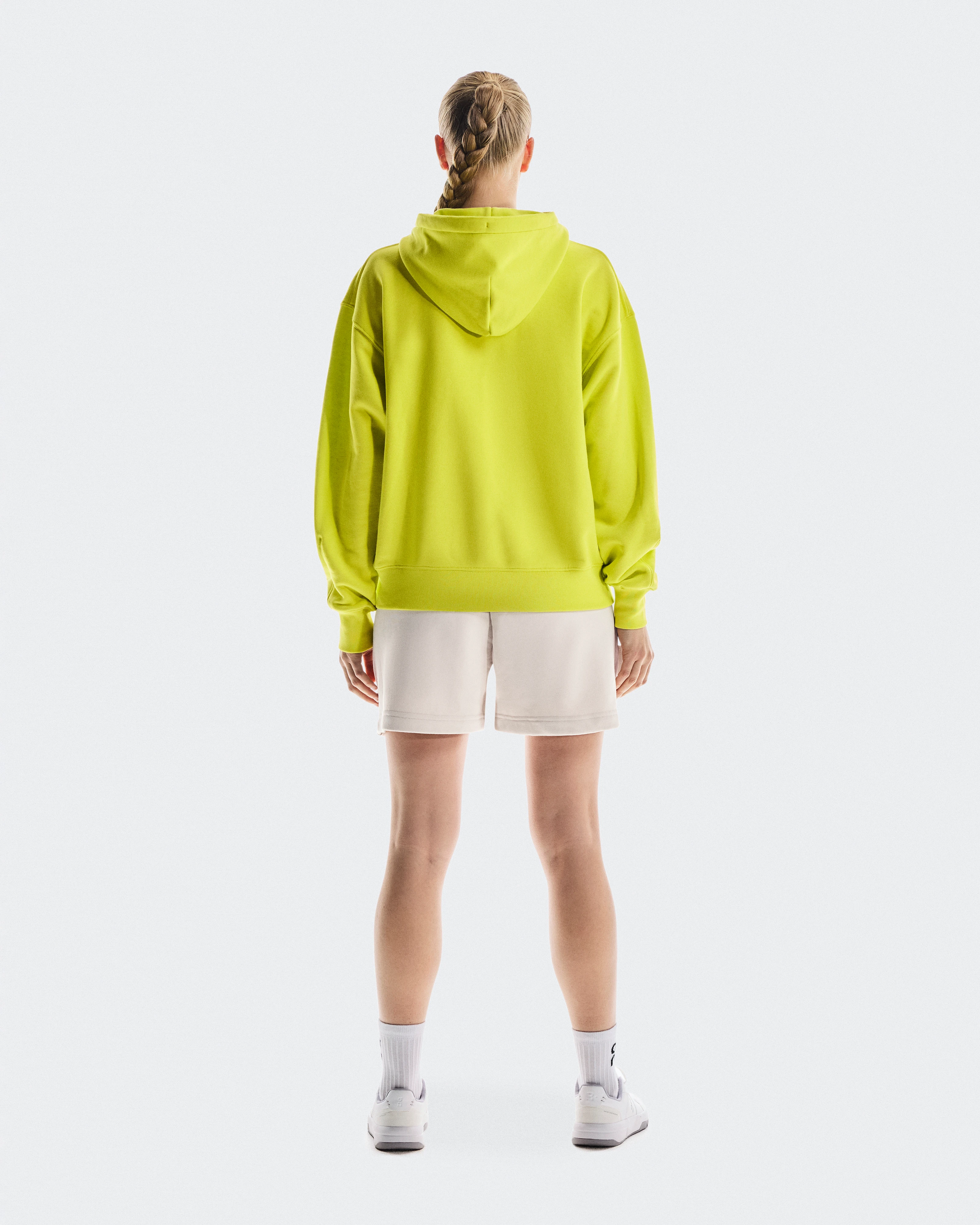 On Club Hoodie Lime Femme Sweats à capuche et sweats