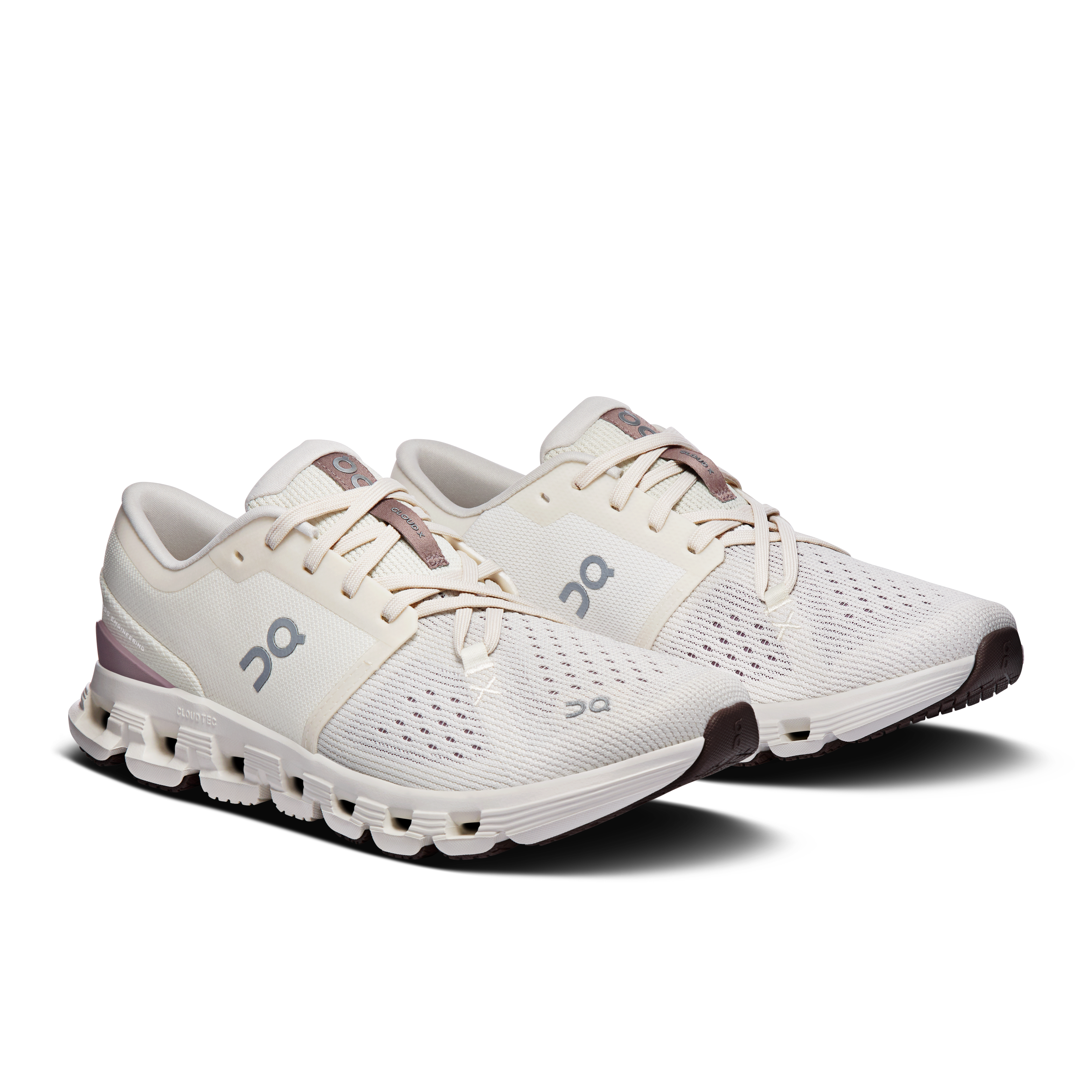 On Cloud X 4 Ivory & Heron Femme training_shoes Chaussures