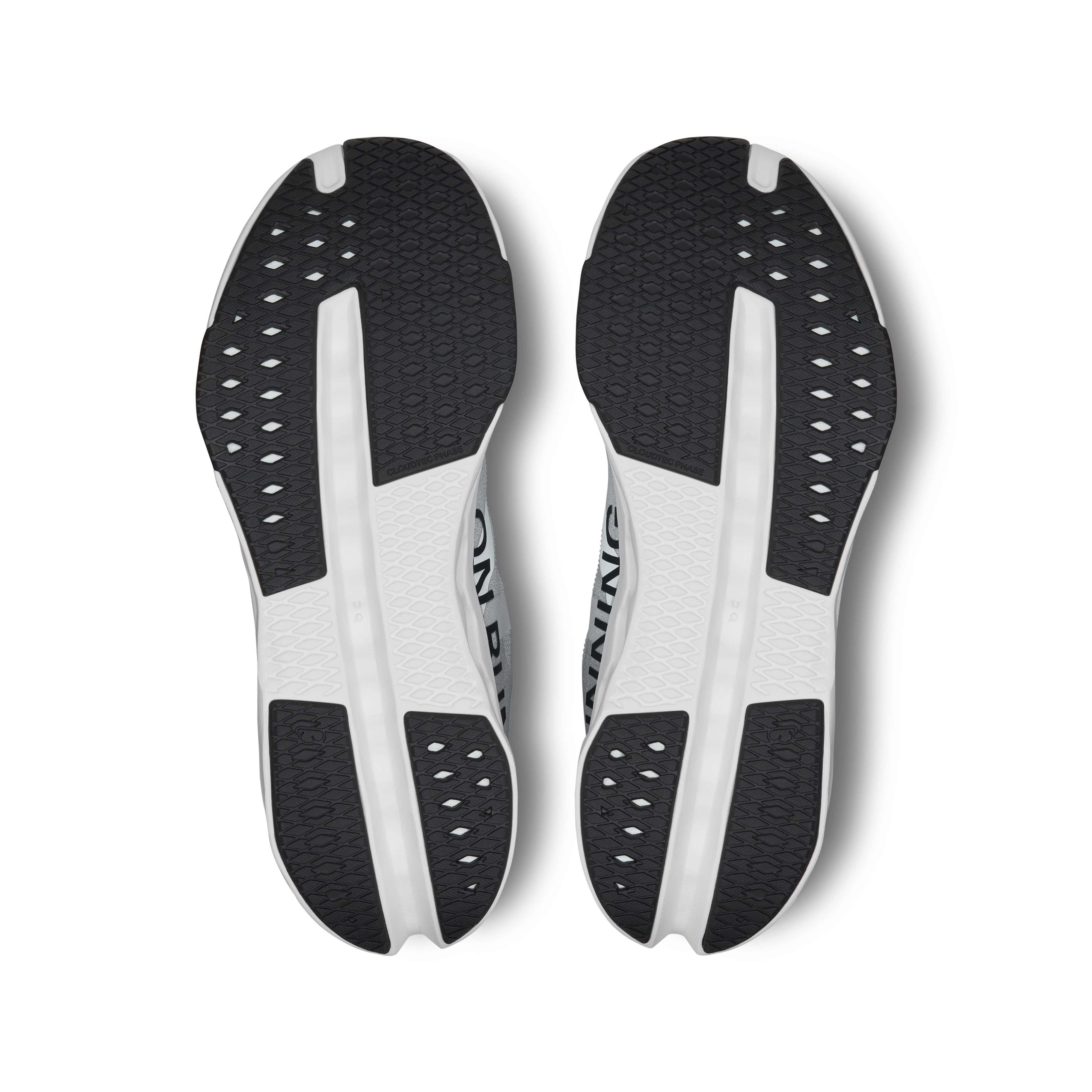 On Cloudsurfer Next Wide Glacier & White Femme Running sur route Chaussures