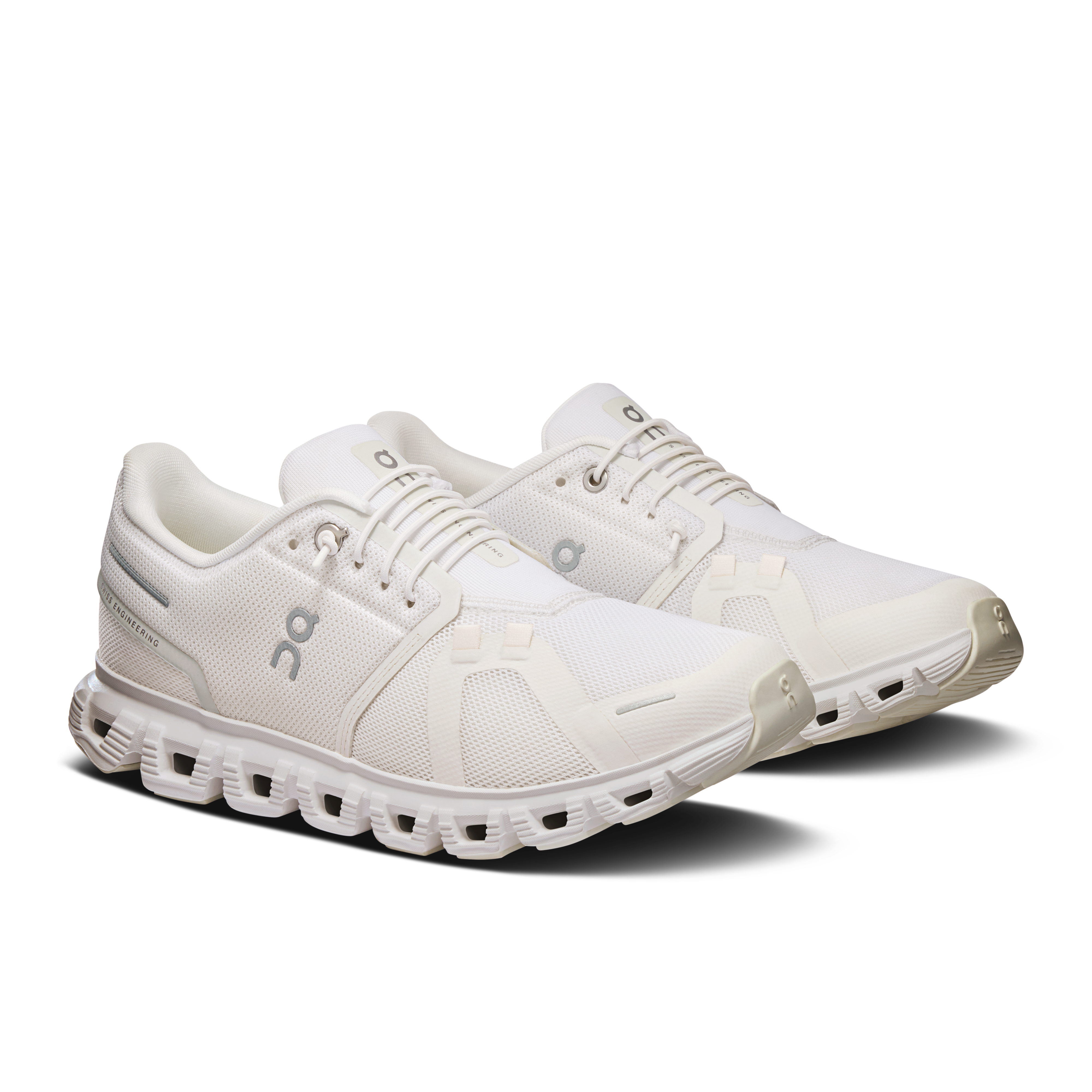On Cloud 6 White & White Femme Active Life Chaussures