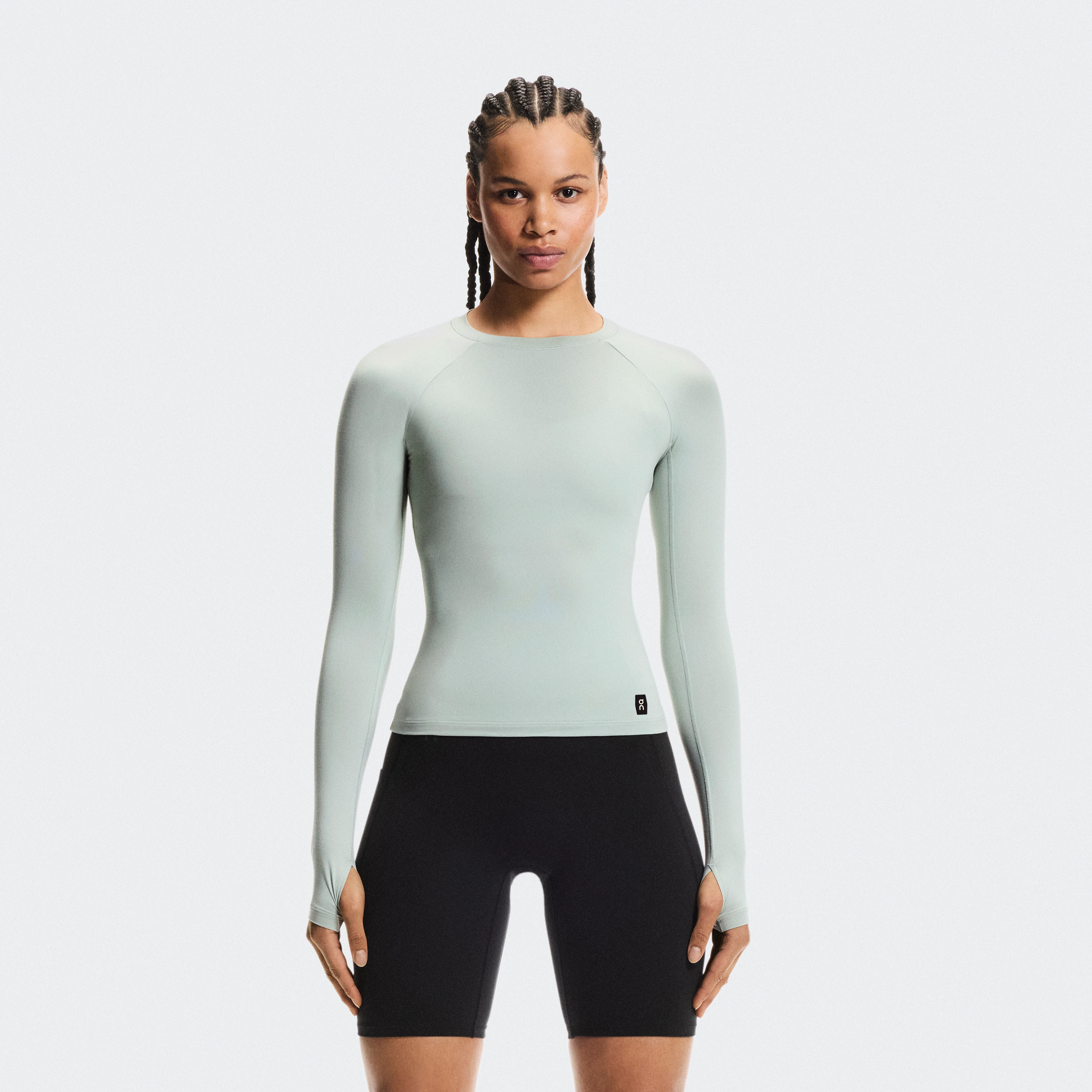 On Studio Long-T Mineral Femme – Entraînement à faible impact Hauts et t-shirts