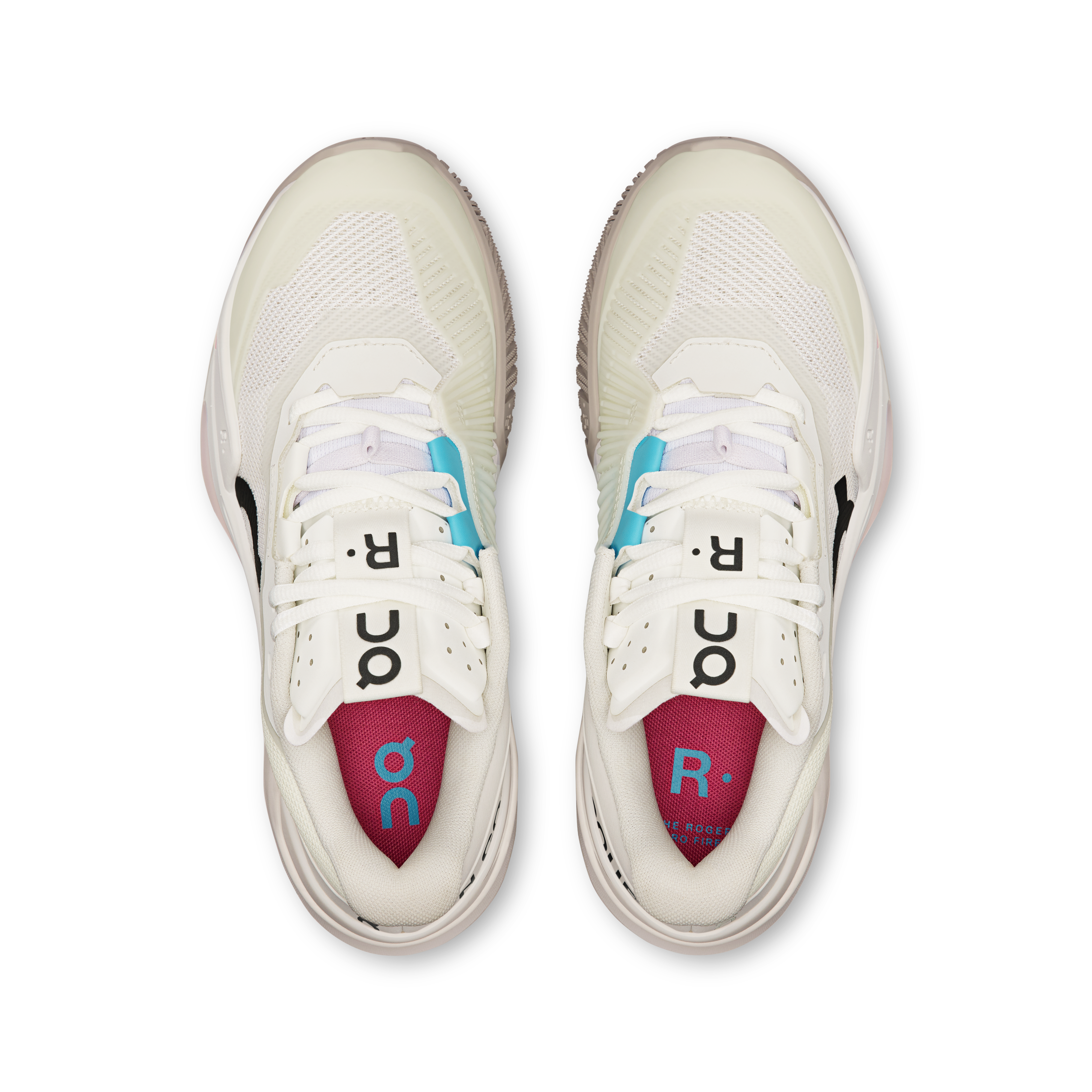 On THE ROGER Pro Fire White & Pink Femme Tennis Chaussures