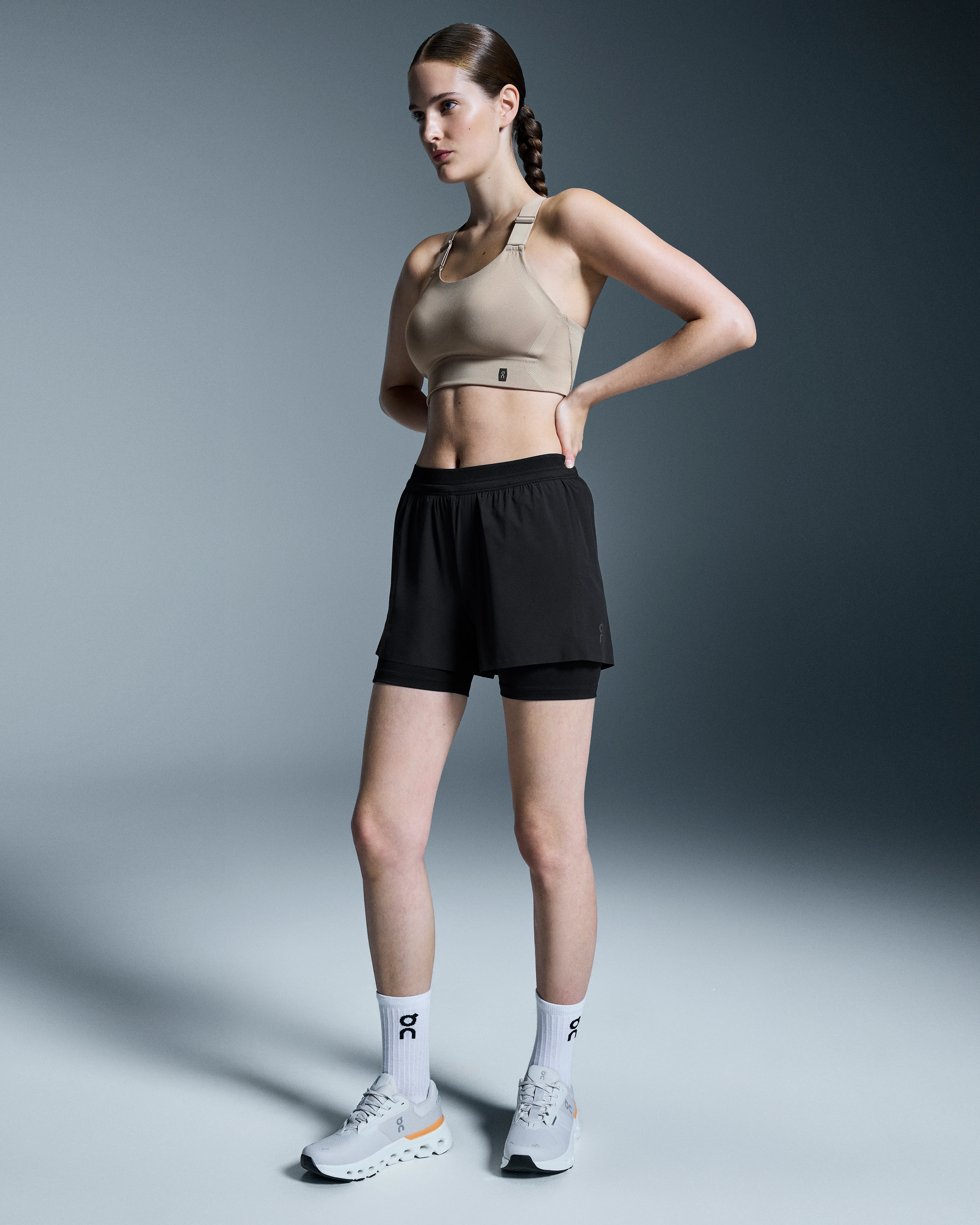 On 3" Performance 2/1 Shorts Black Femme Shorts