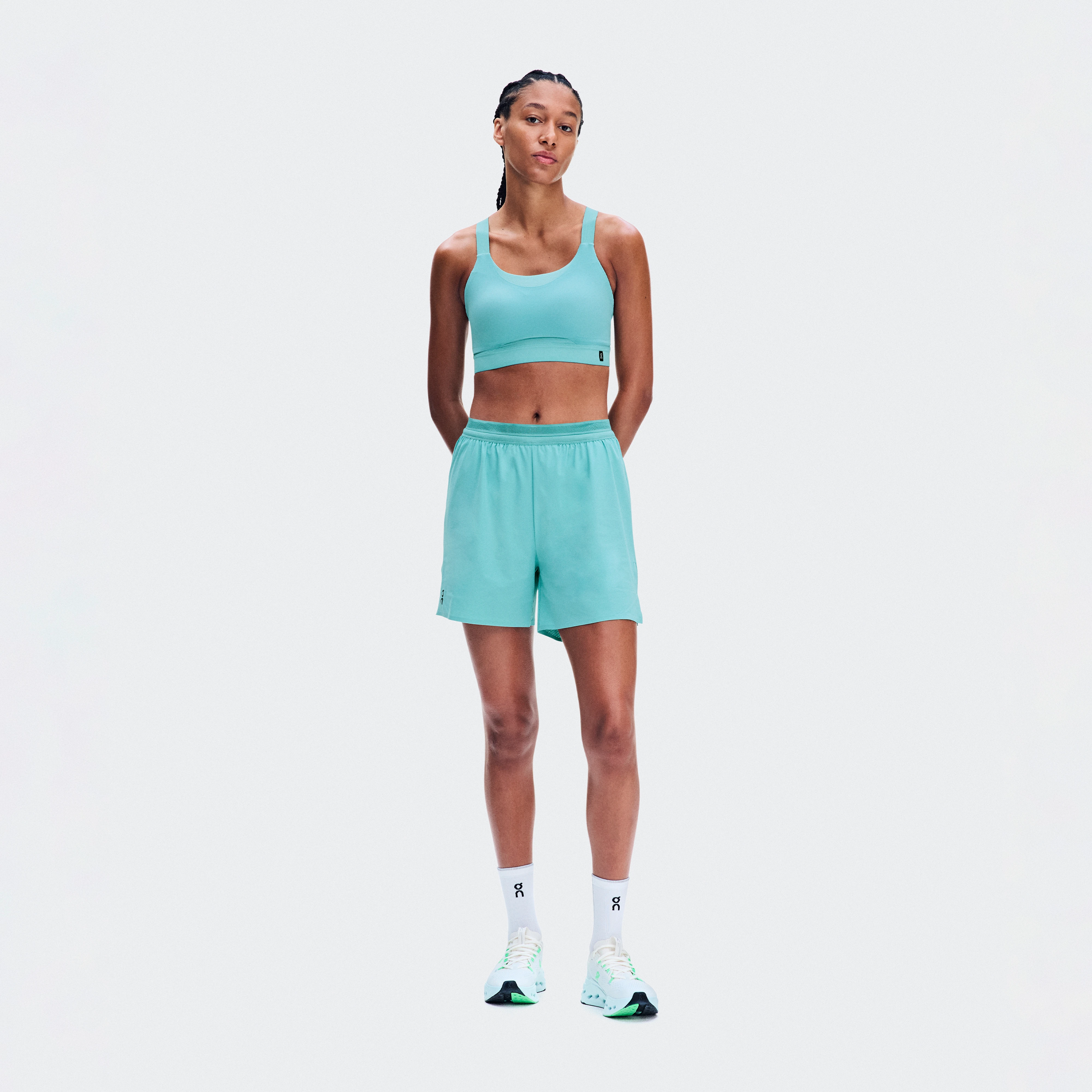 On 5" Performance Shorts Aquamarine Femme – Running de performance, léger, évacue la transpiration Shorts