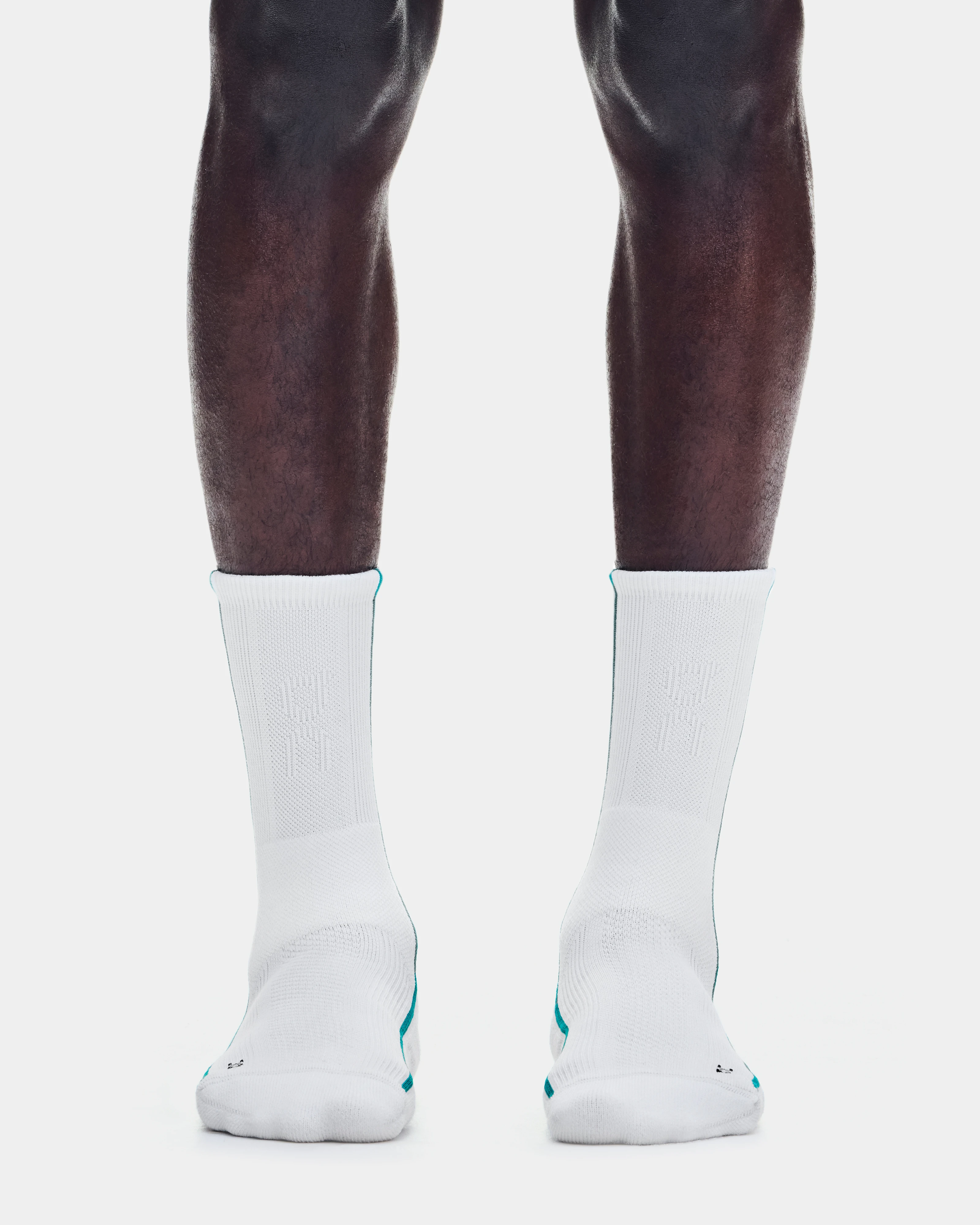 On Court Sock High White & Neem Unisexe Chaussettes