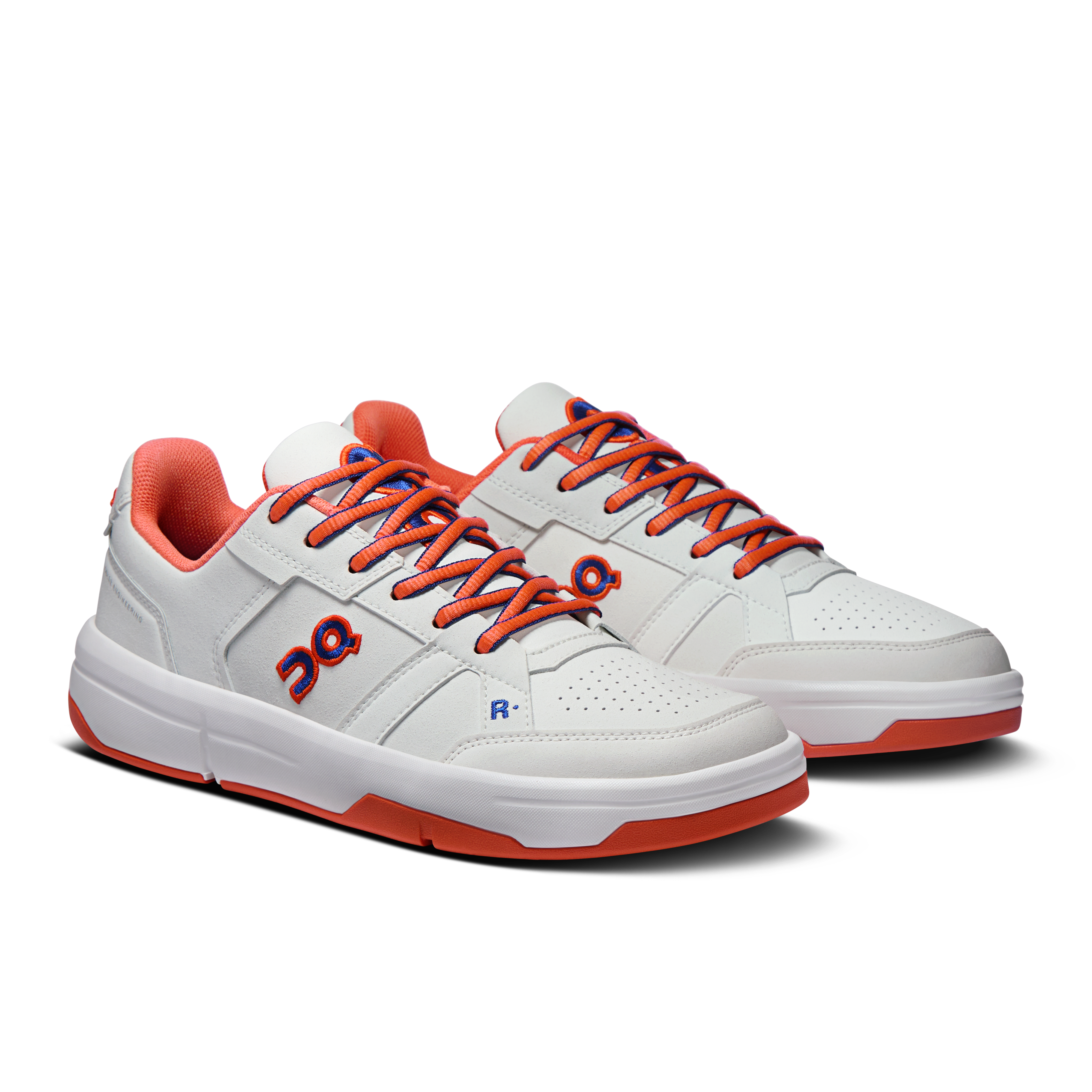 On THE ROGER Clubhouse Varsity White & Flame Femme Active Life Chaussures