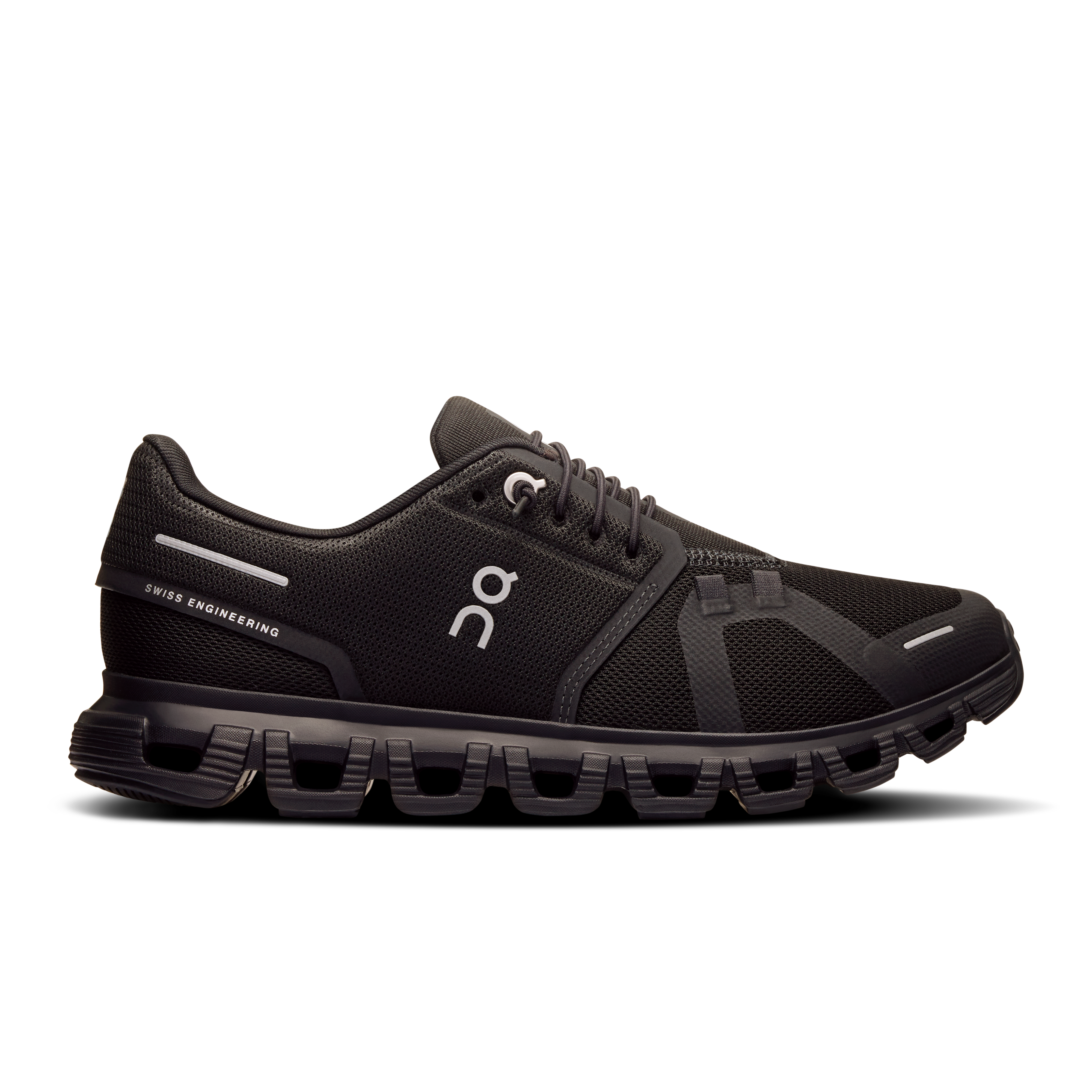 On Cloud 6 Wide Black & Black Femme – Quotidien, marche Chaussures