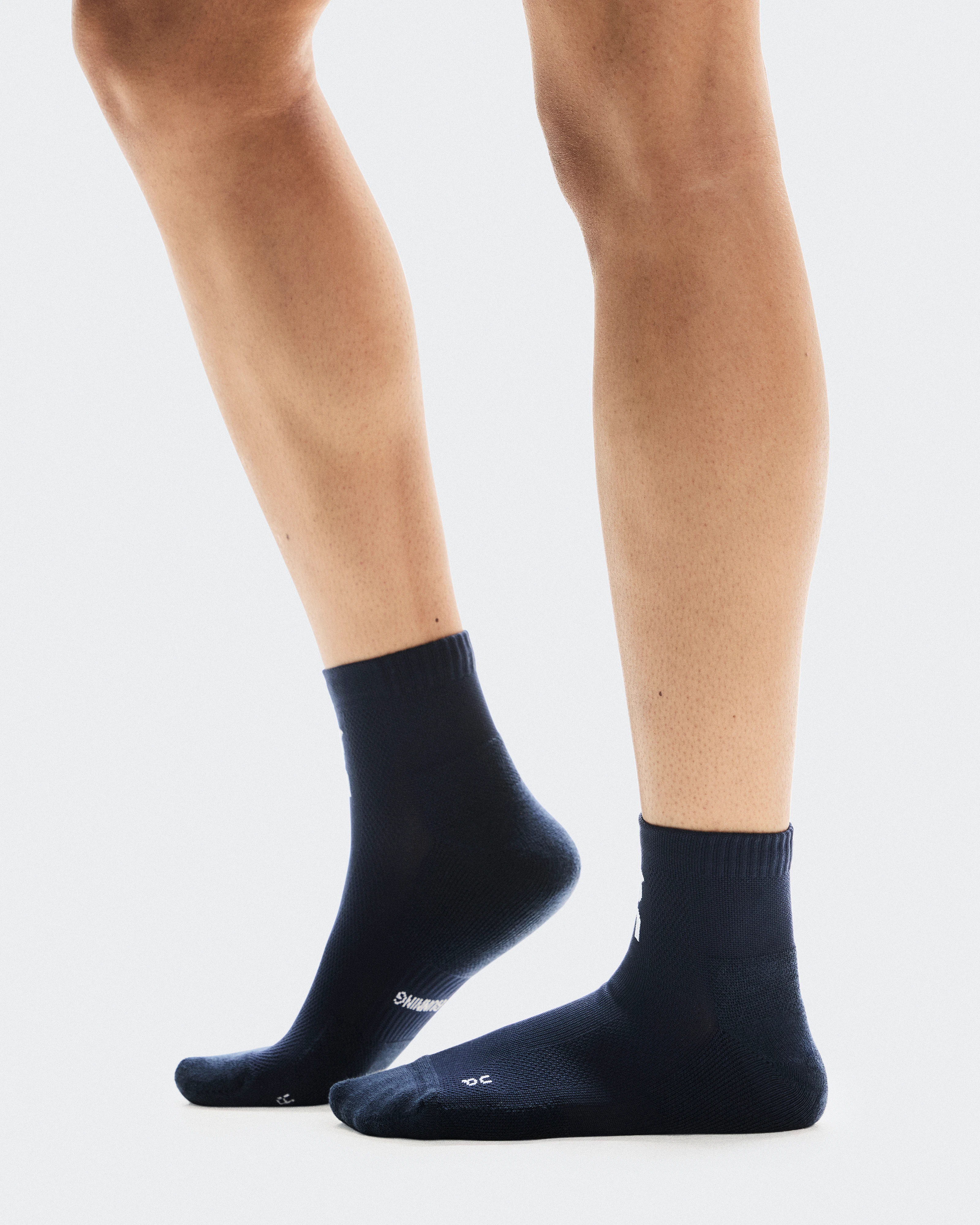 On Core Run Sock Mid 2P Navy Unisexe Chaussettes