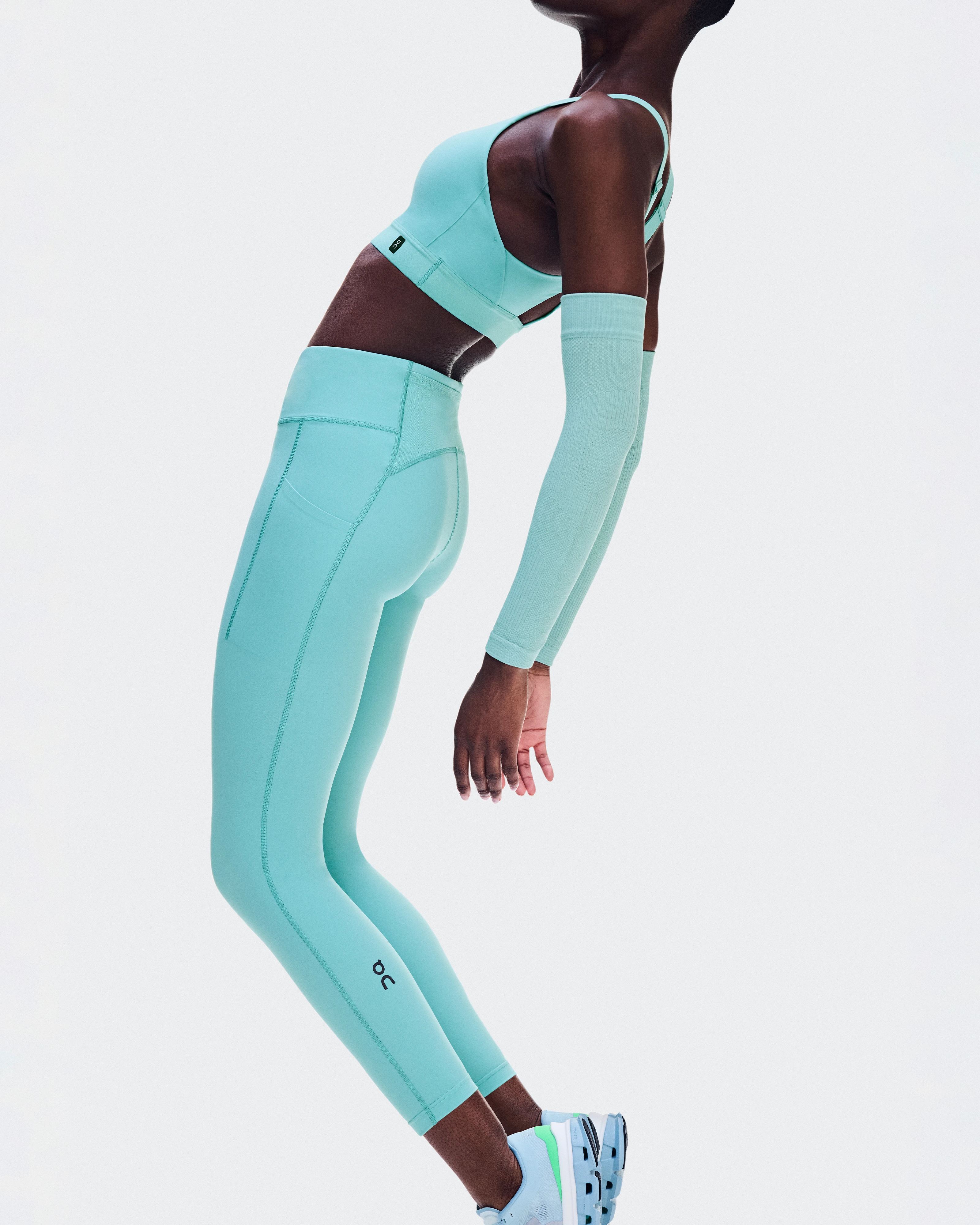 On Performance Tights 7/8 Aquamarine Femme Leggings