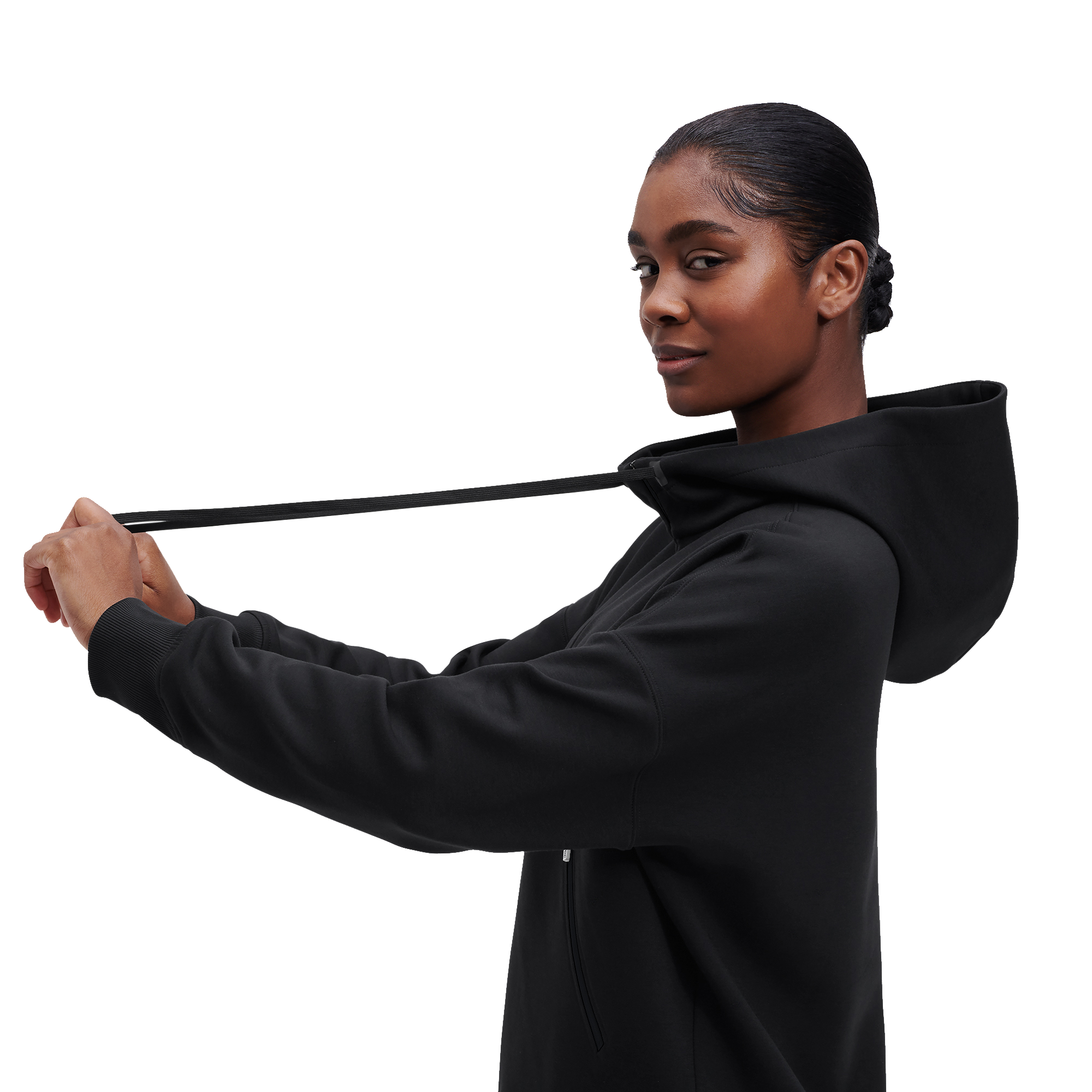 On Zipped Hoodie Black Femme Sweats à capuche et sweats