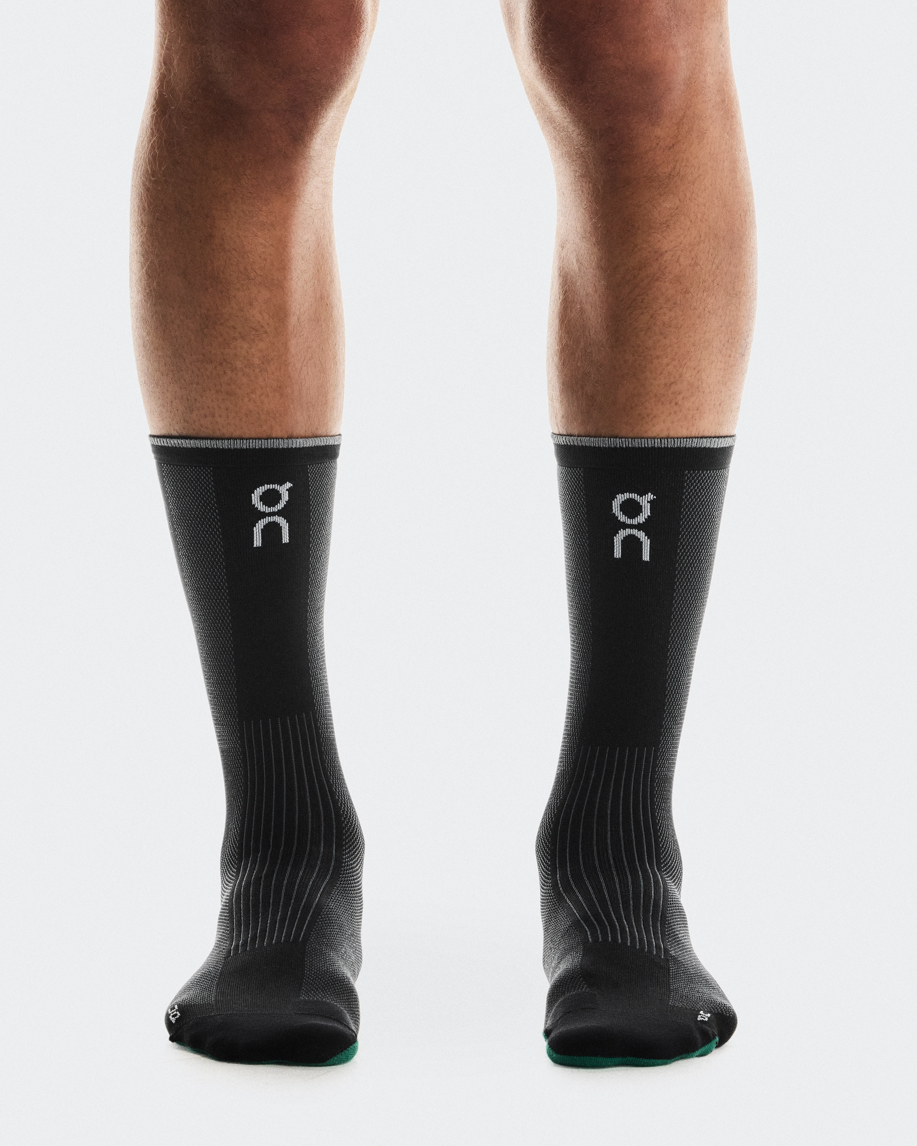 On Elite Run Sock High Black Unisexe Chaussettes