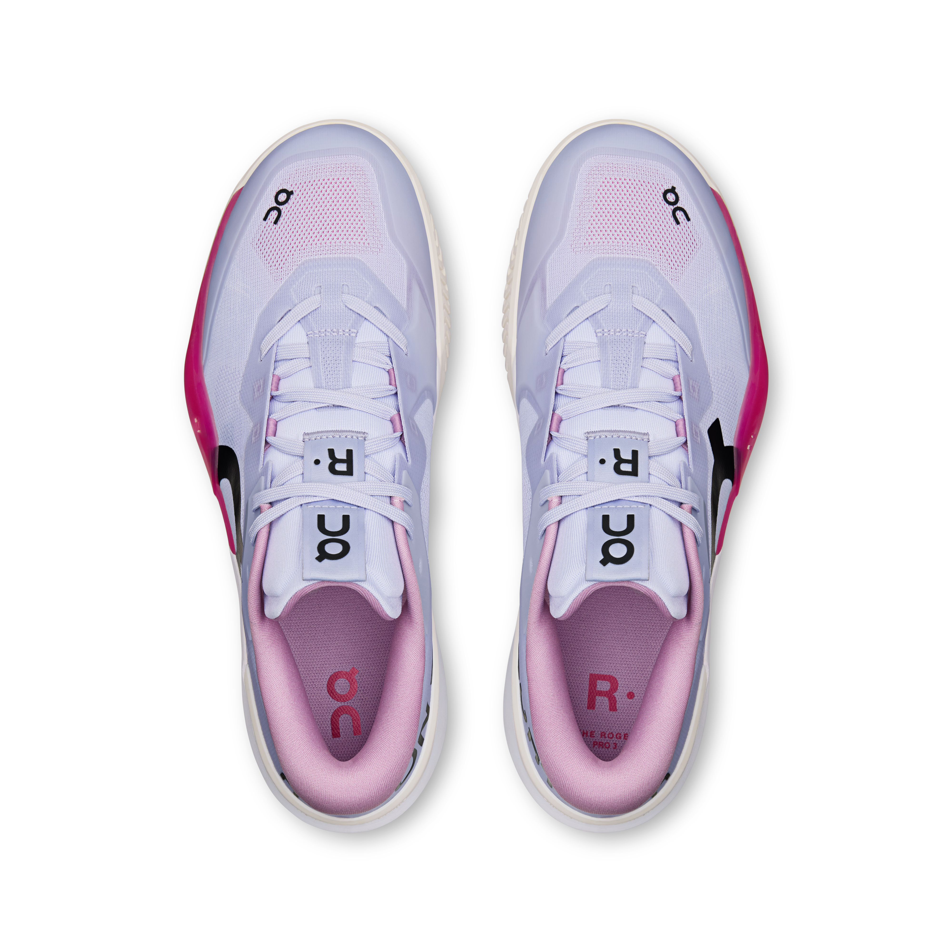 On THE ROGER Pro 3 Clay Thistle & Pink Homme Tennis Chaussures