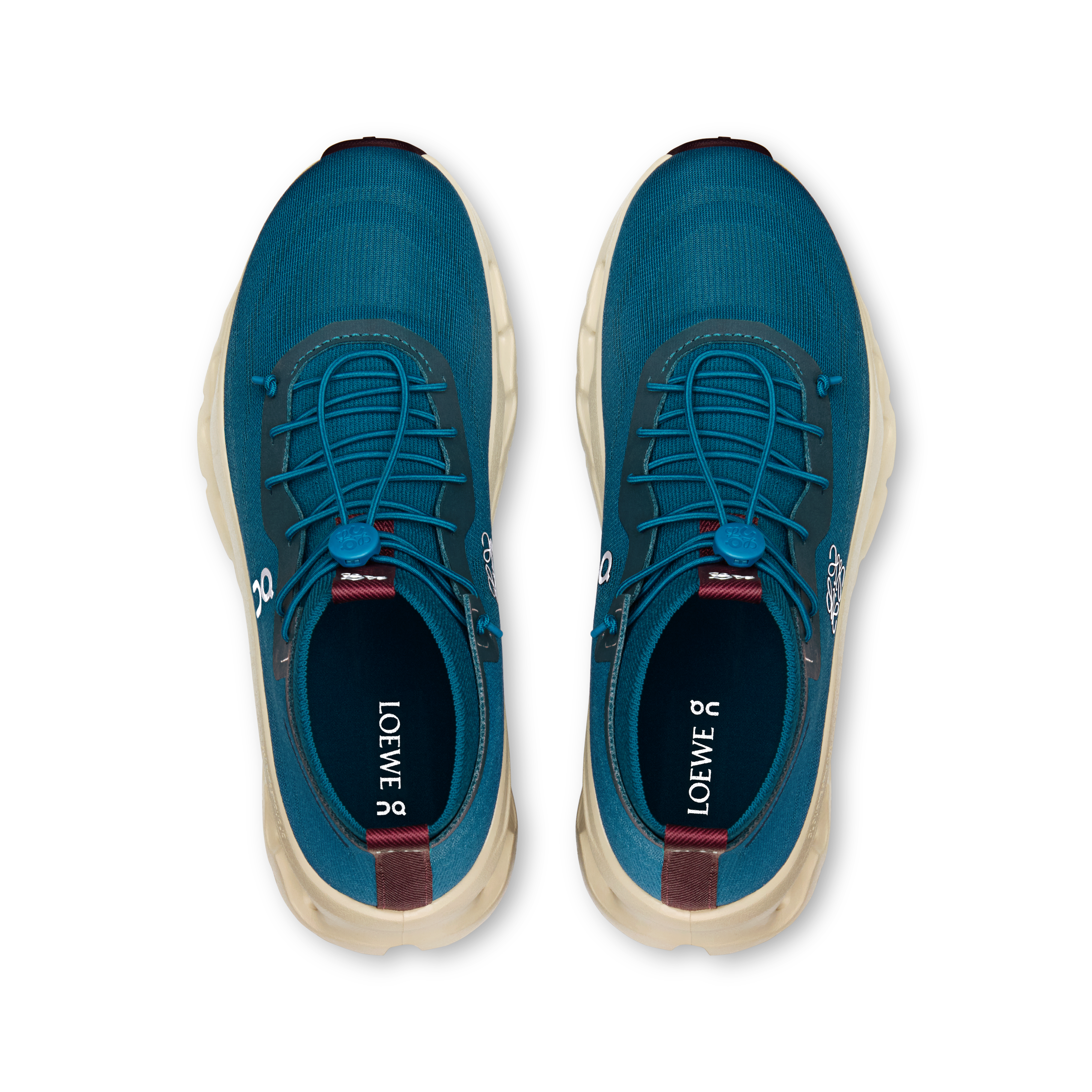 On Cloudtilt Hi LOEWE Teal & Oatmeal | Burgundy Femme – Confort au quotidien Chaussures