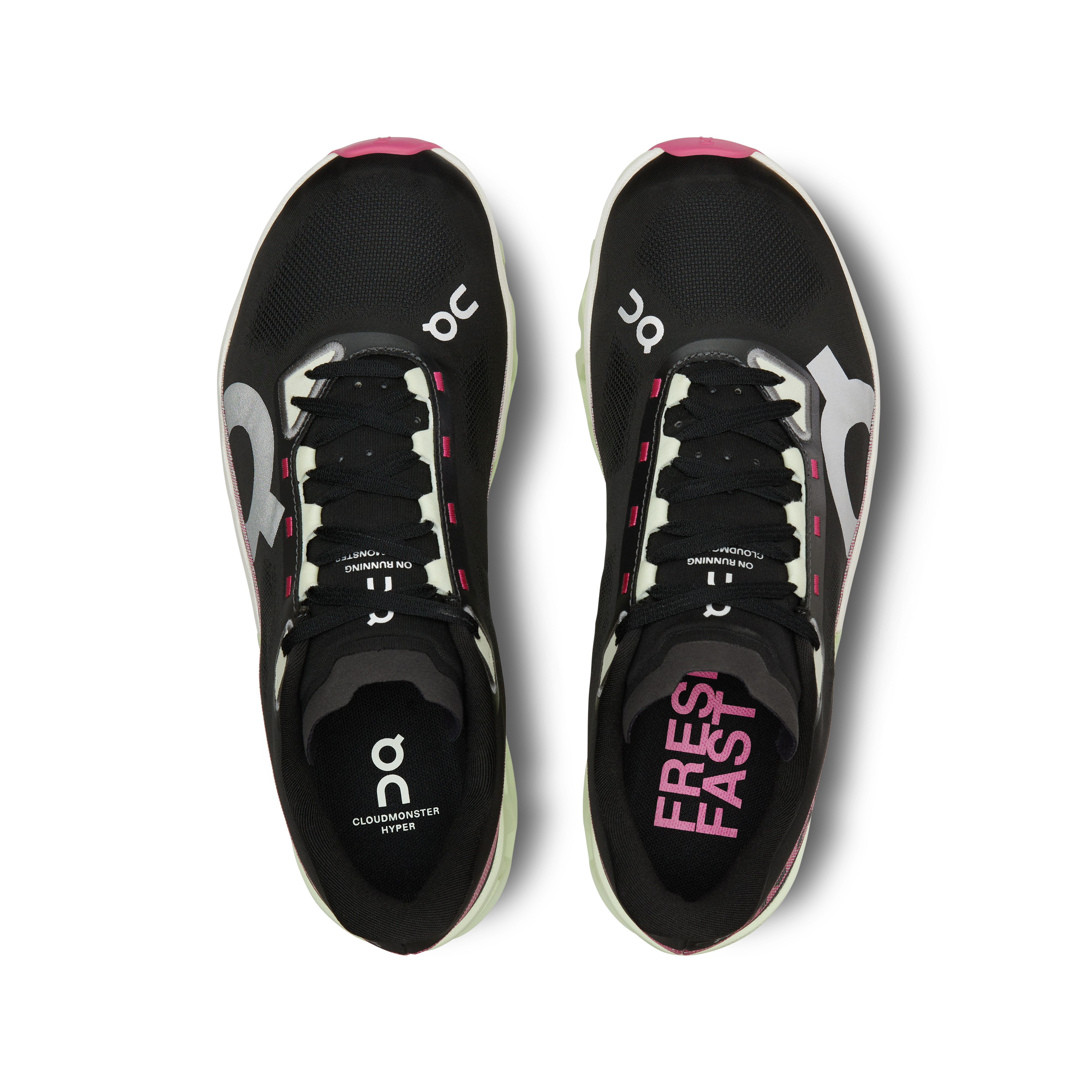 On Cloudmonster Hyper Black & Lima Homme Running sur route Chaussures