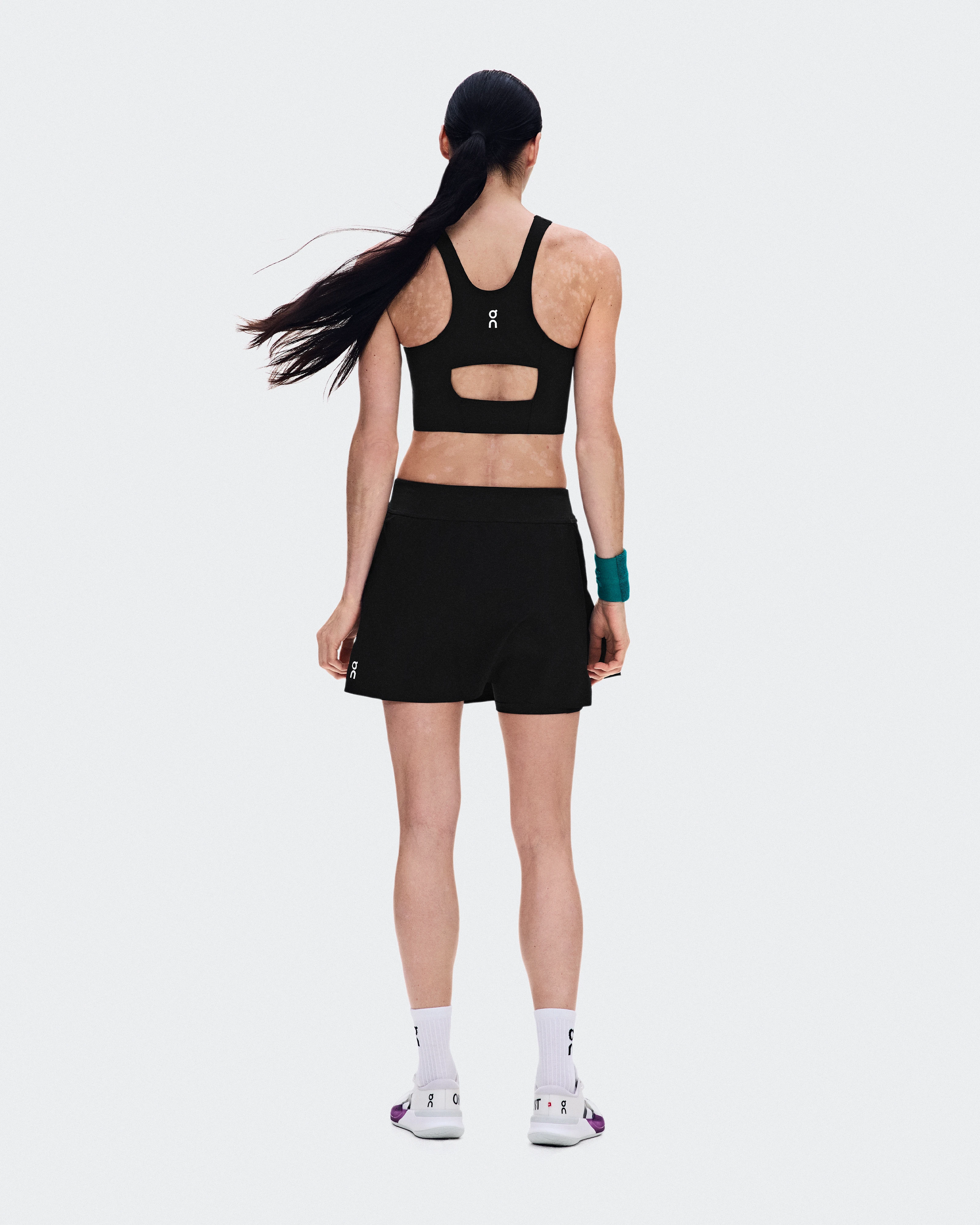 On Court Skirt Split Black Femme Jupes
