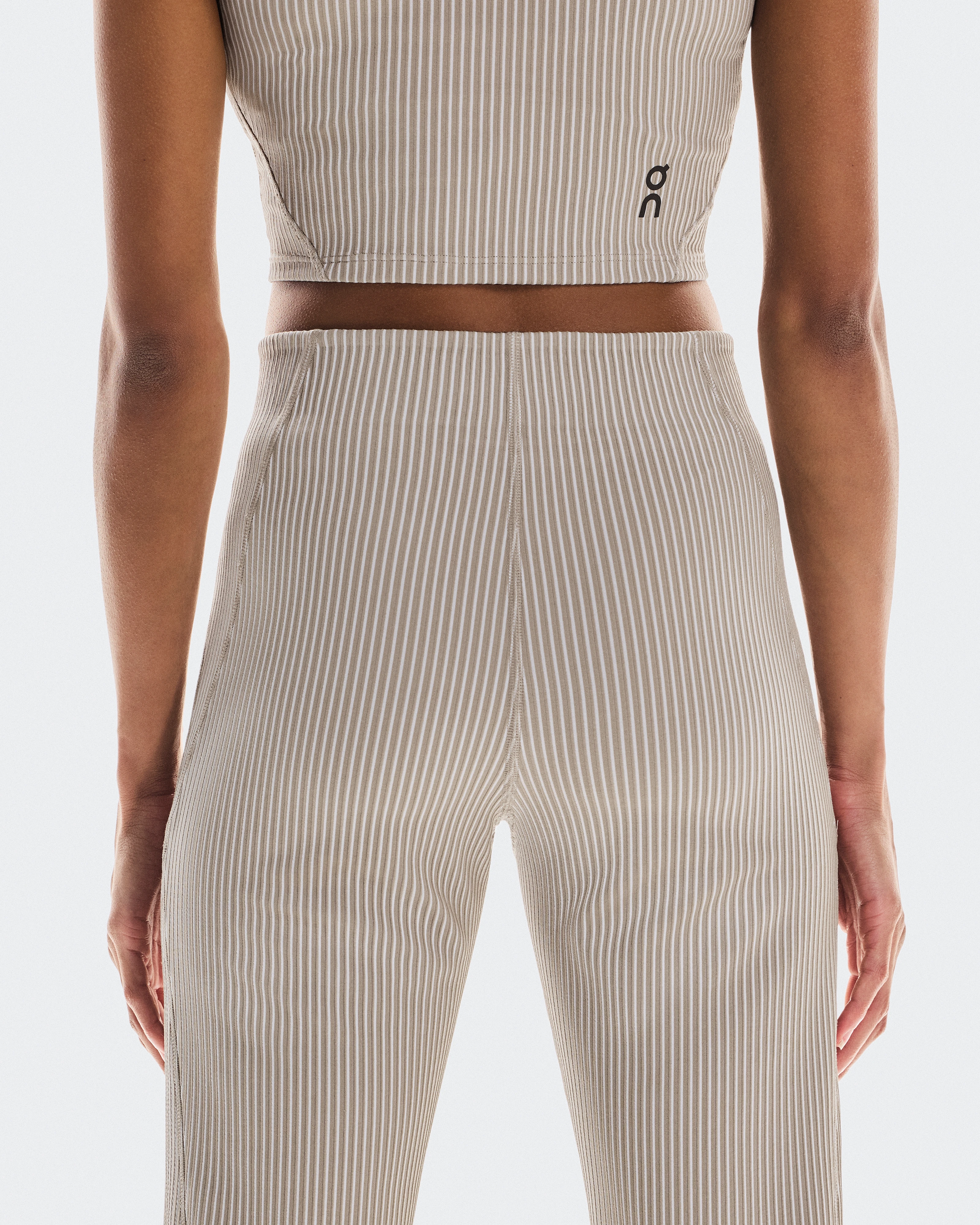 On All-Day Ribbed Pants Desert & White Femme Pantalons