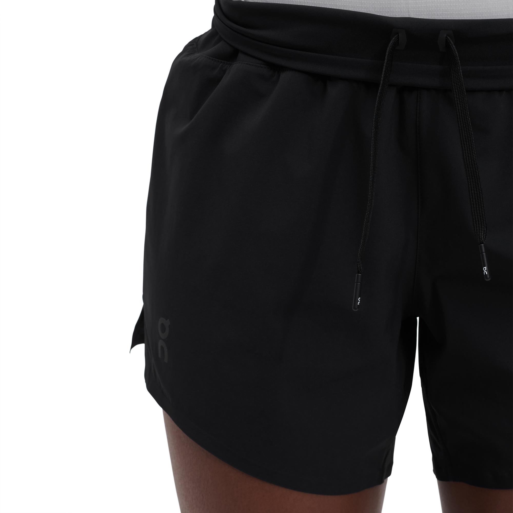 On 5" Running Shorts Black Femme Shorts