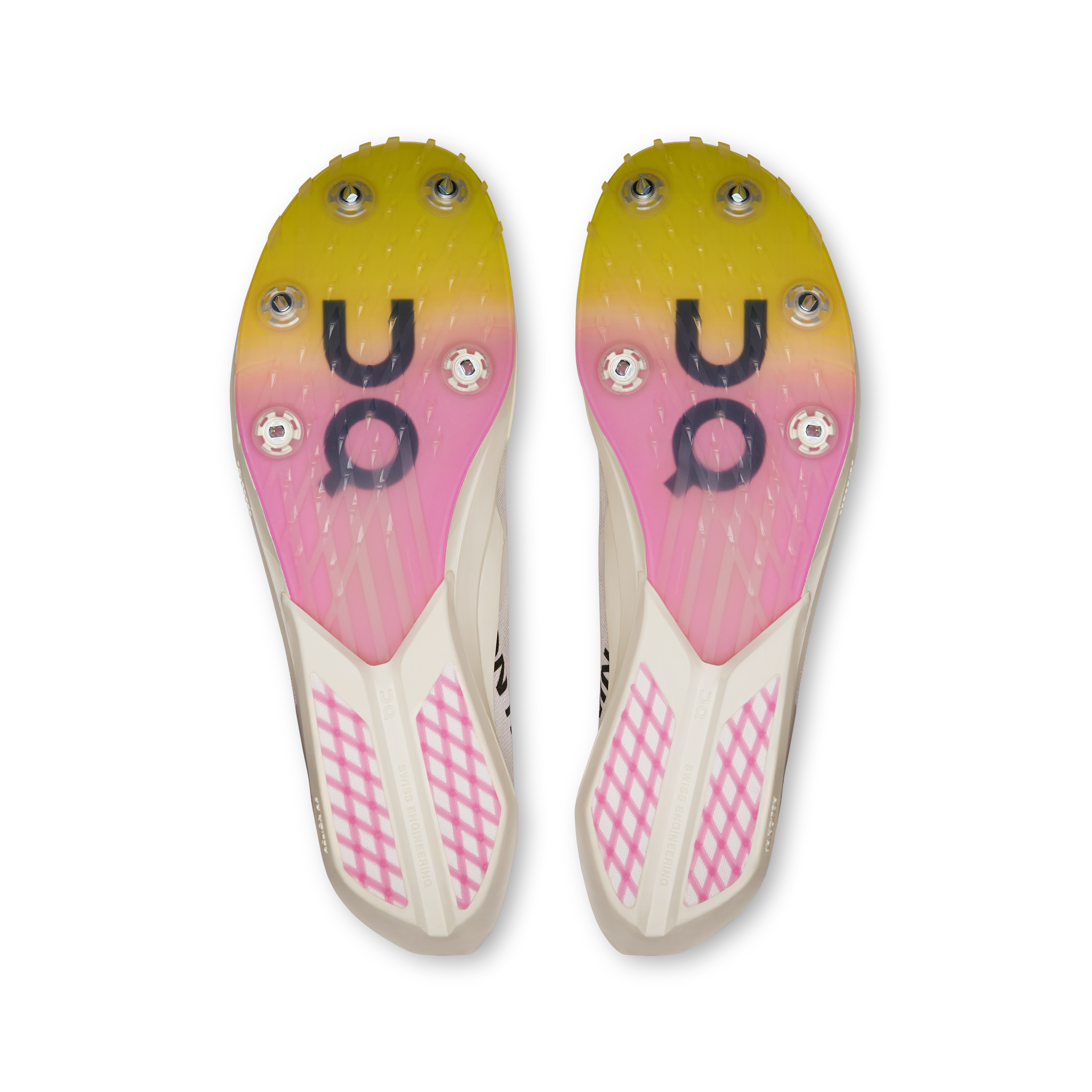 On Cloudspike Amplius 2 White & Raspberry Homme Athlétisme Chaussures