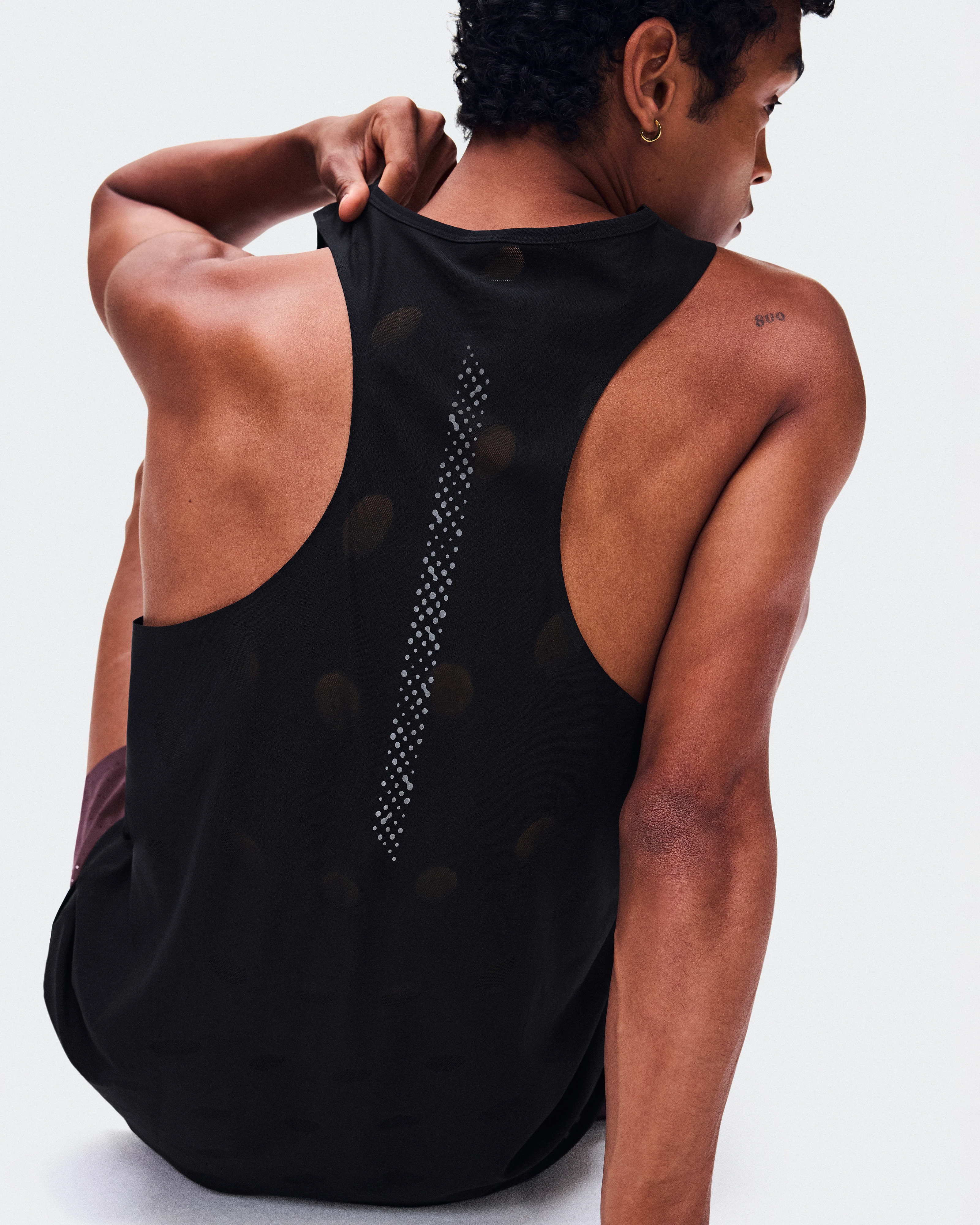 On Zero Tank Breathe Black Homme Hauts et t-shirts