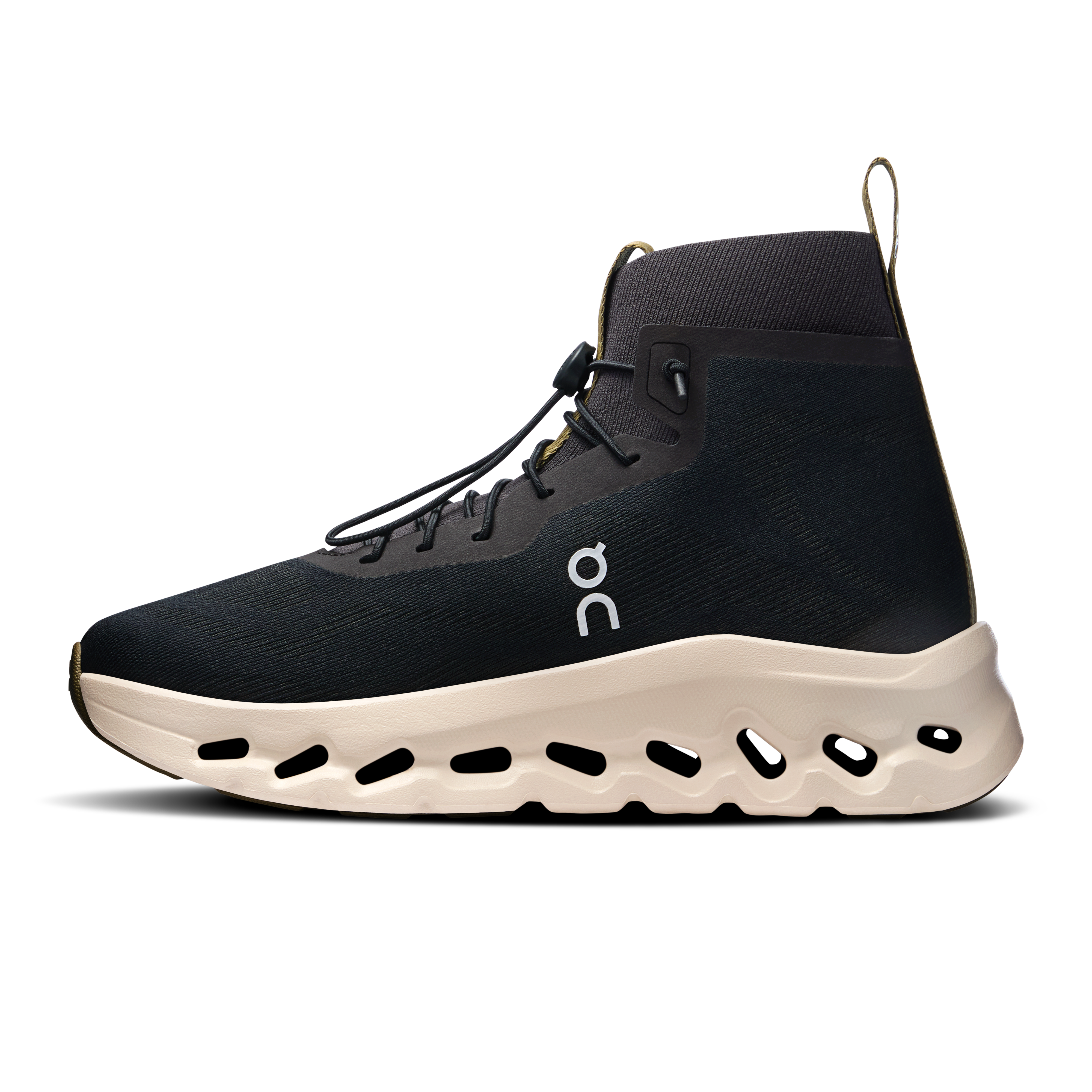 On Cloudtilt Hi LOEWE Black & Oatmeal | Olive Femme Active Life Chaussures
