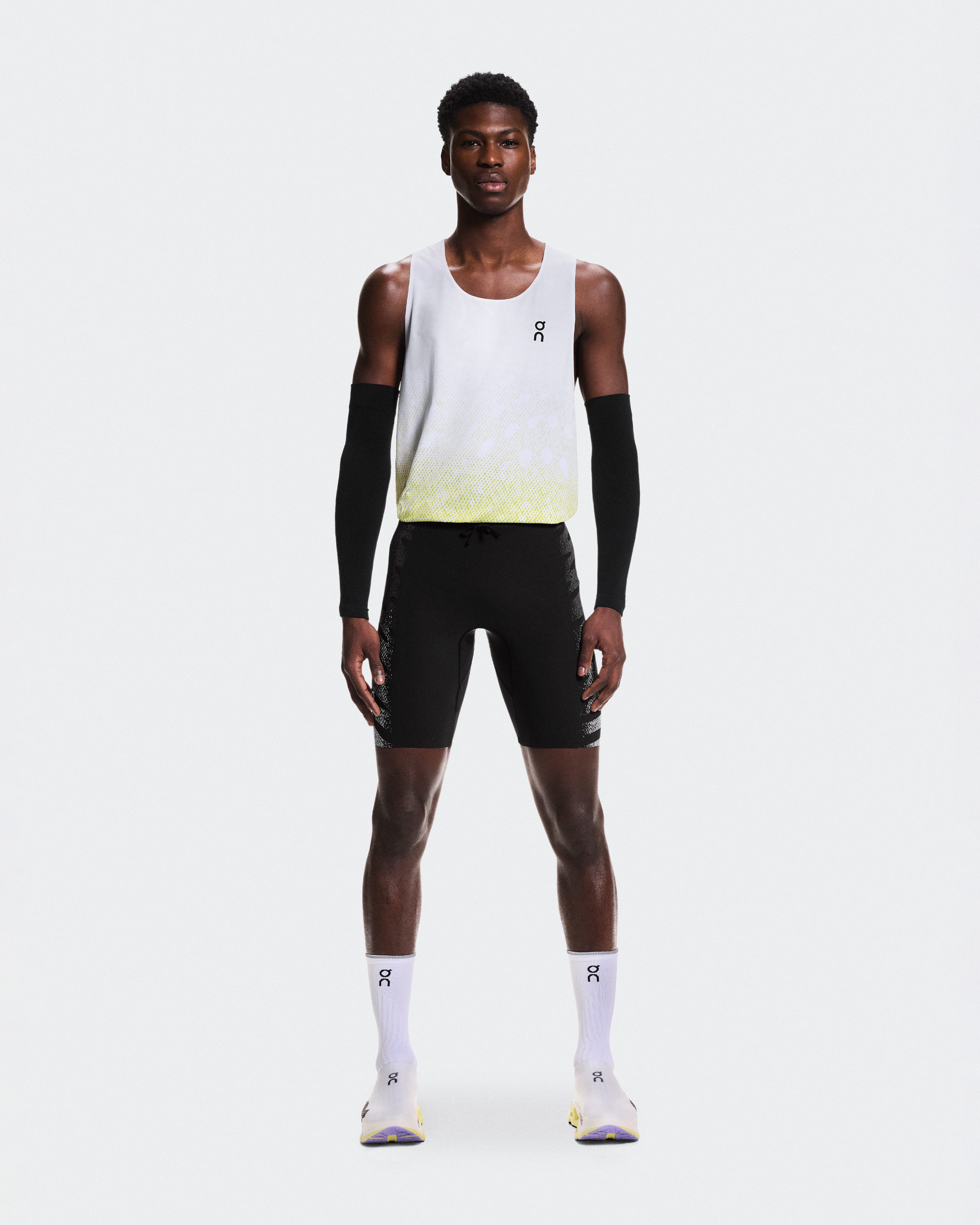 On Zero Half Tights Iron & White Homme Leggings