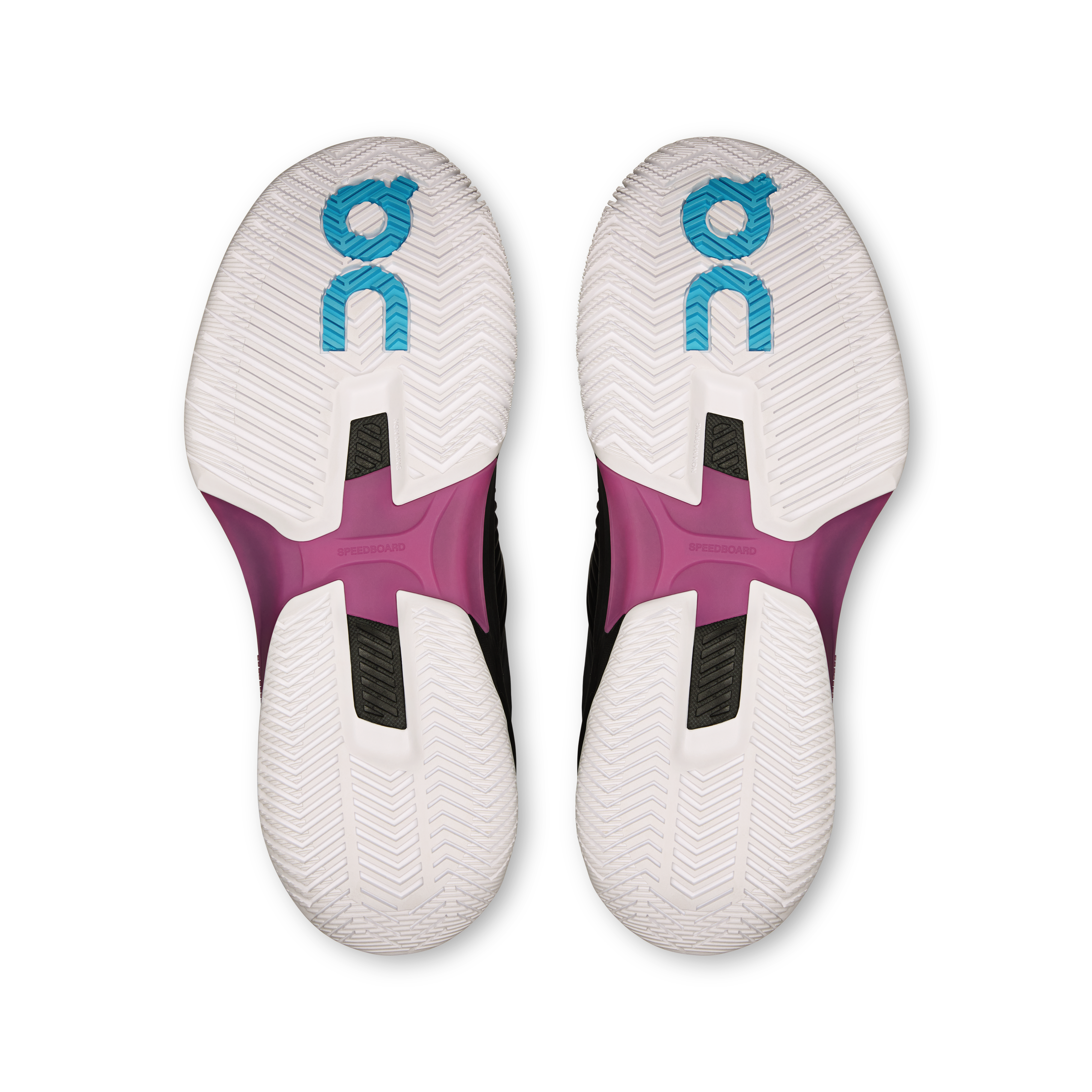 On THE ROGER Pro Fire Black & Pink Femme Tennis Chaussures