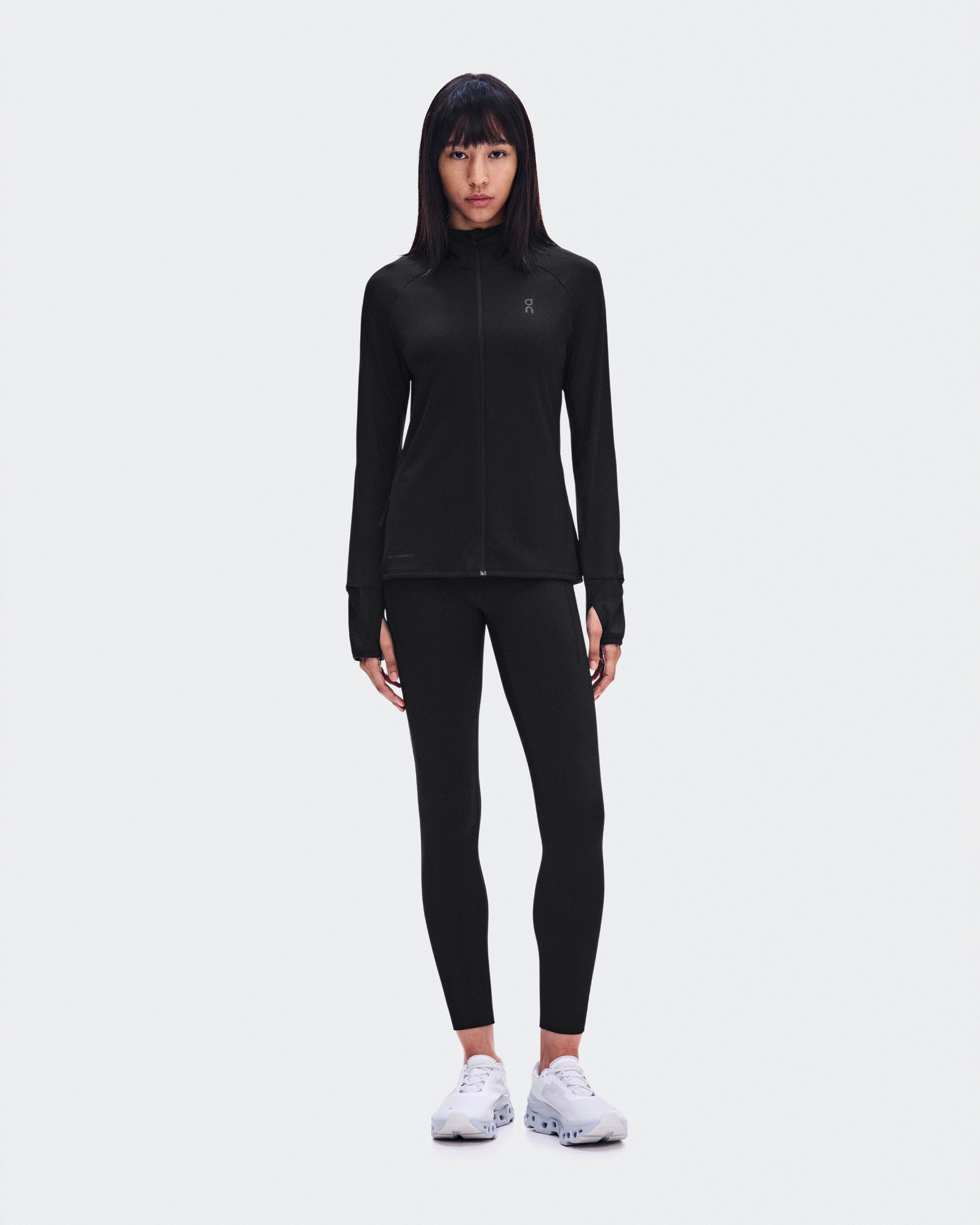 On Climate Zip Hoodie Black Femme Sweats à capuche et sweats