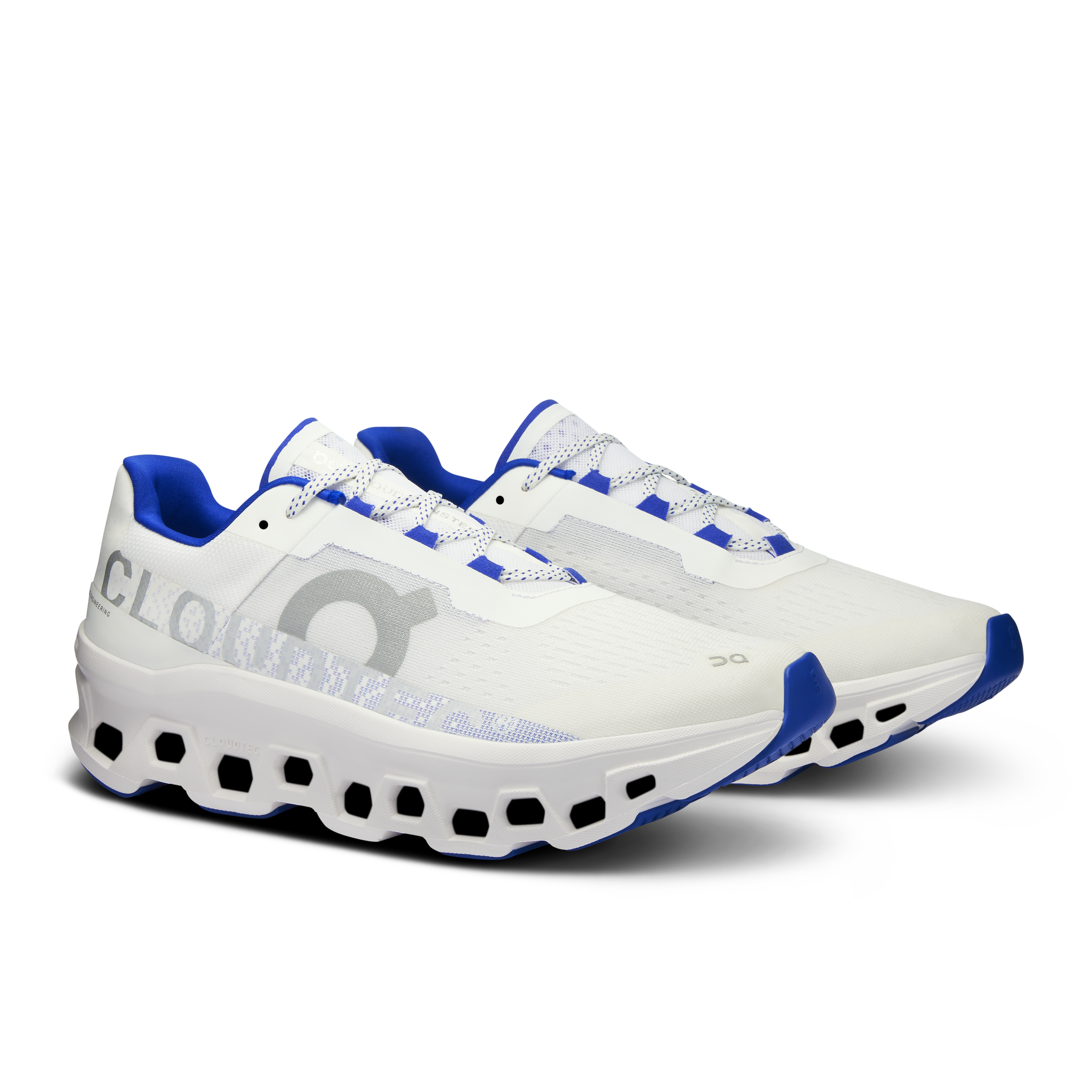 On Cloudmonster LNY White & Indigo Femme Running sur route Chaussures