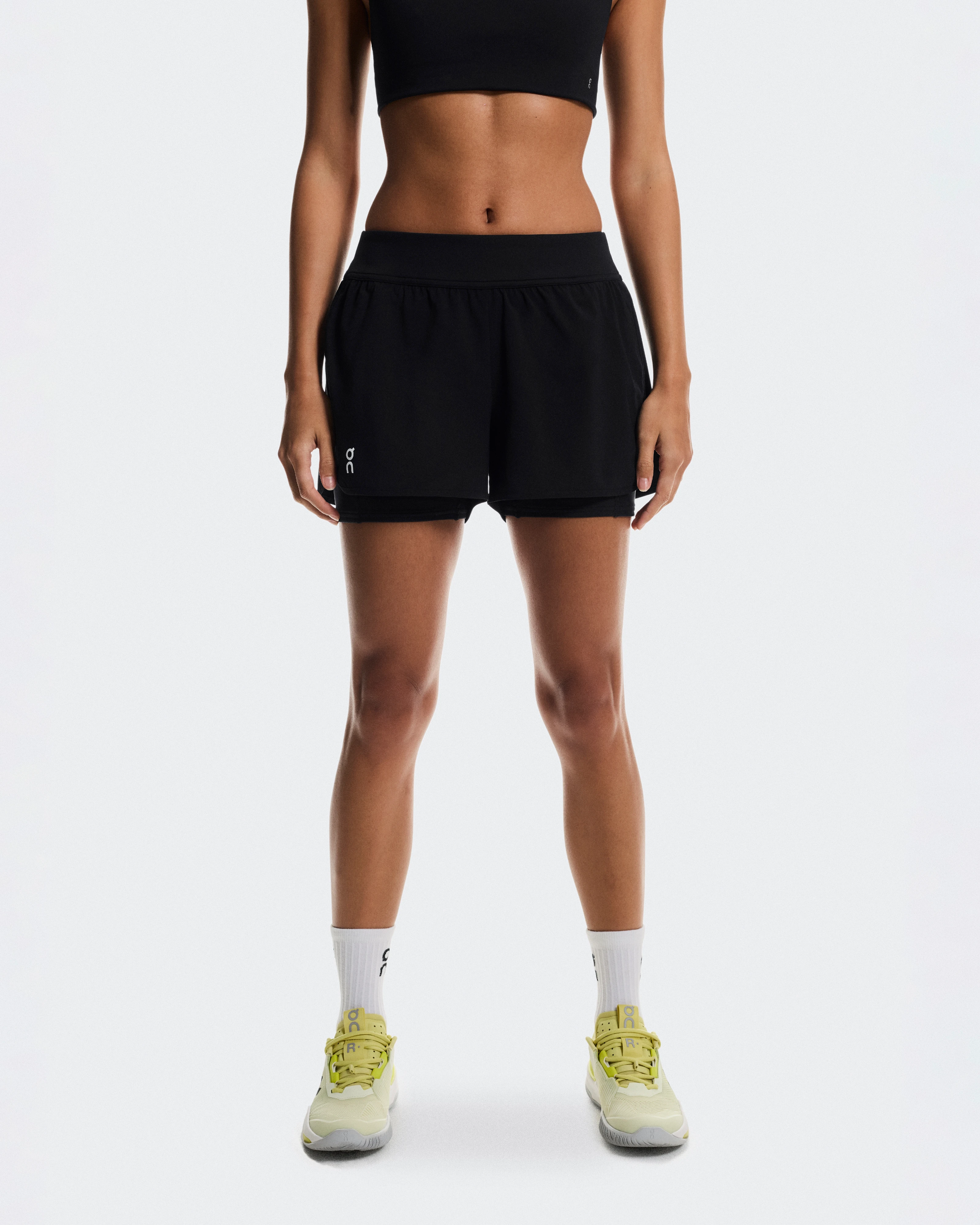 On 3" Court Shorts 2-in-1 Black Femme Shorts