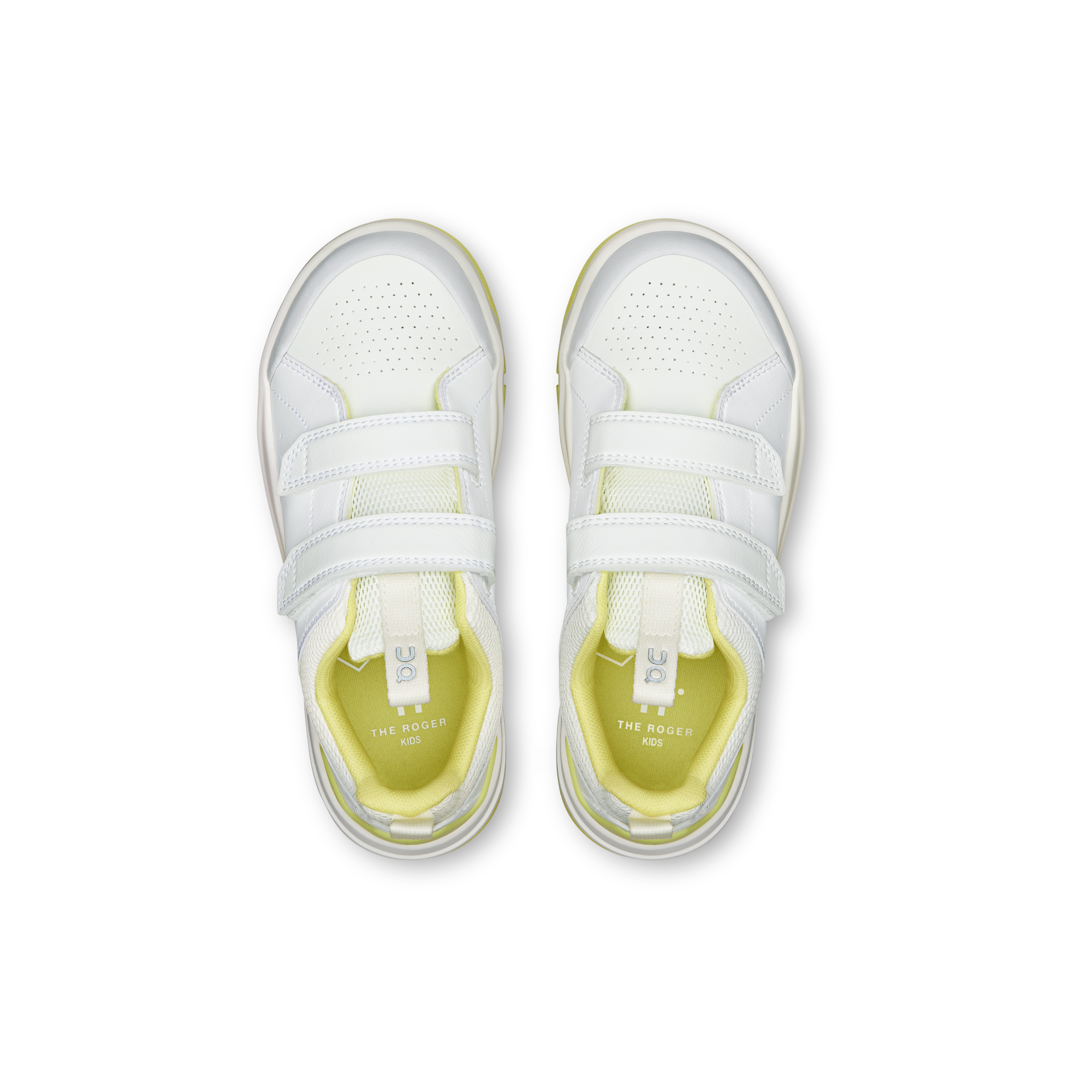 On THE ROGER Kids White & Limelight Enfant Active Life Chaussures