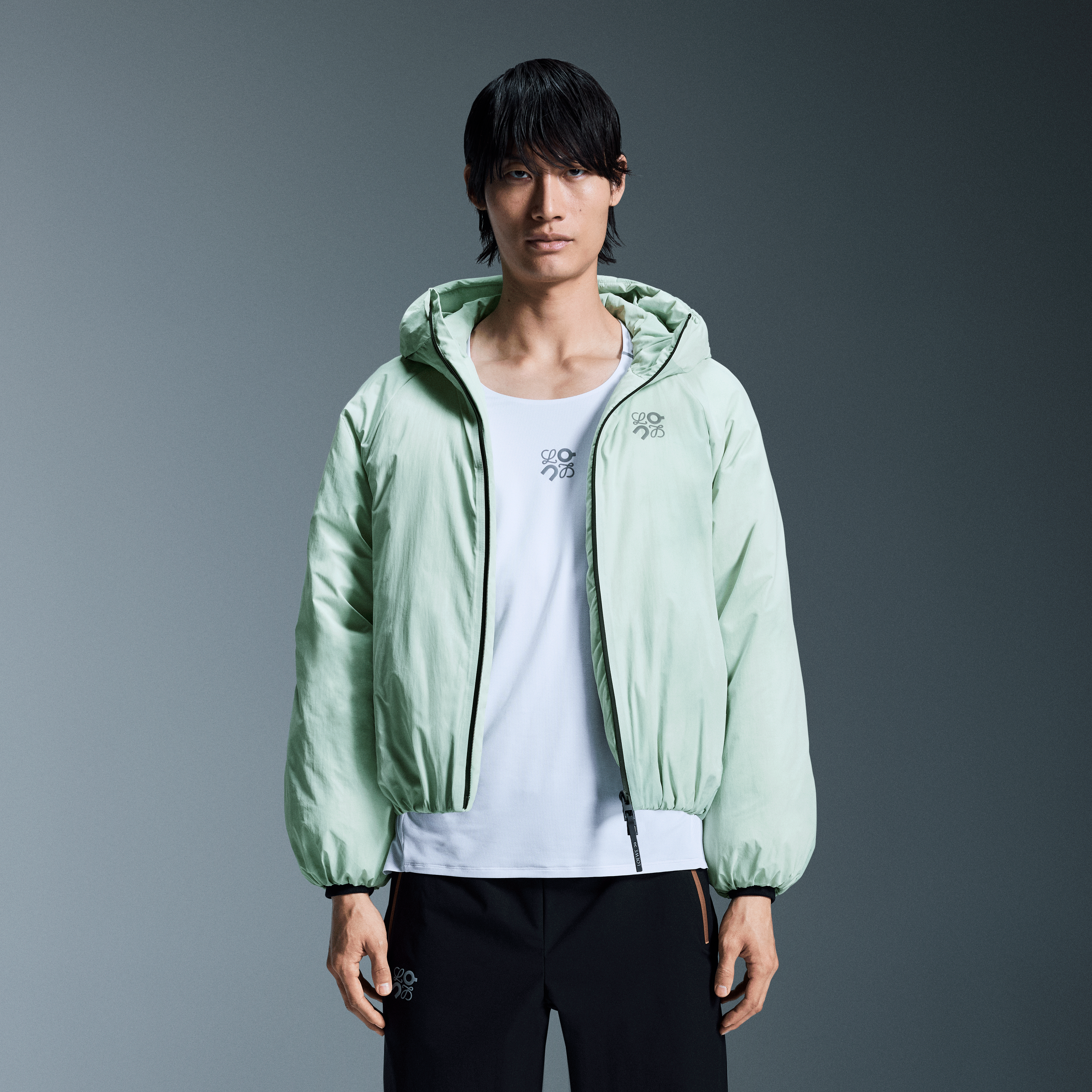 On Puffer Jacket LOEWE White & Multicolor Homme – Édition spéciale, quotidien, LOEWE × On Vestes