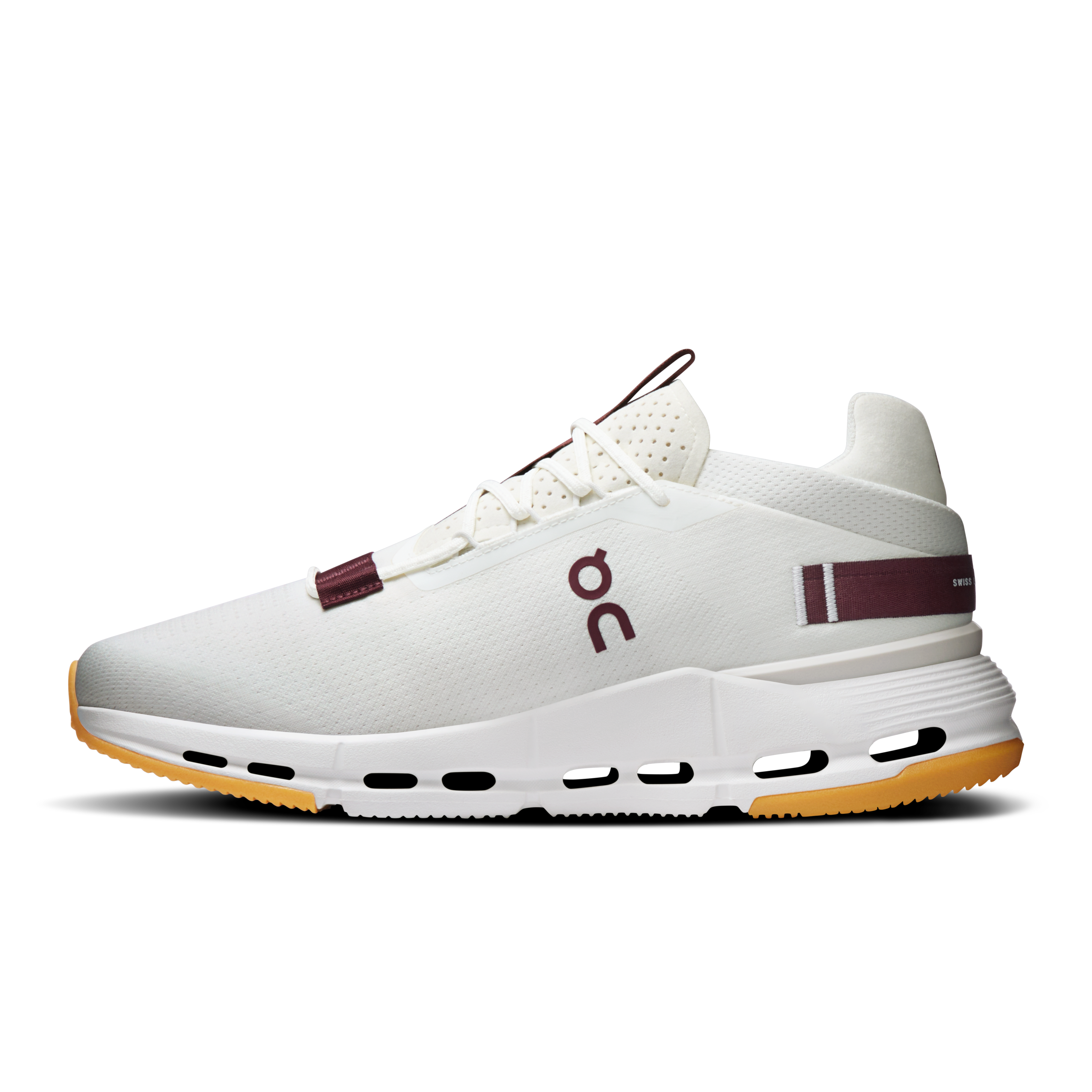 On Cloudnova 2 Ivory & Maroon Homme Active Life Chaussures