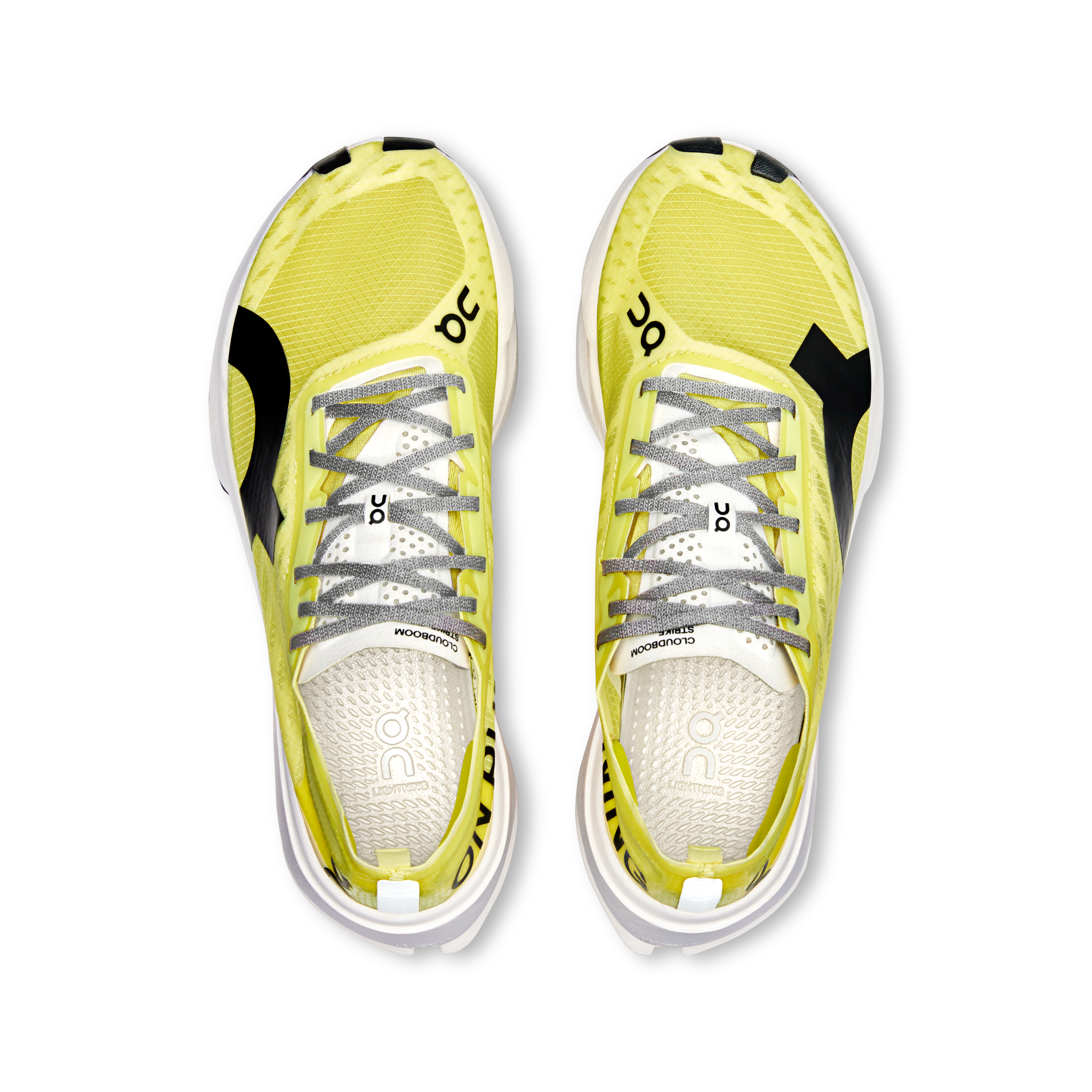 On Cloudboom Strike Limelight & Wolf Femme Running sur route Chaussures